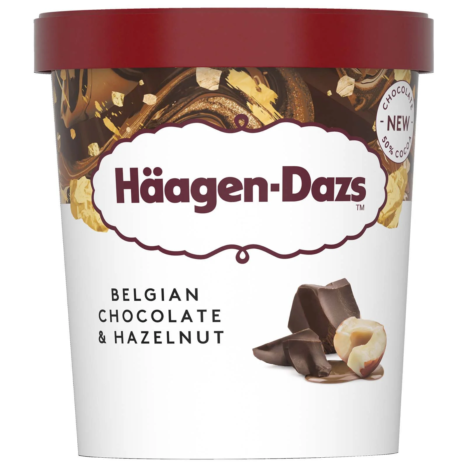 Haagen Dazs Belgian Chocolate and Hazelnut Ice Cream 473ml - Image 2