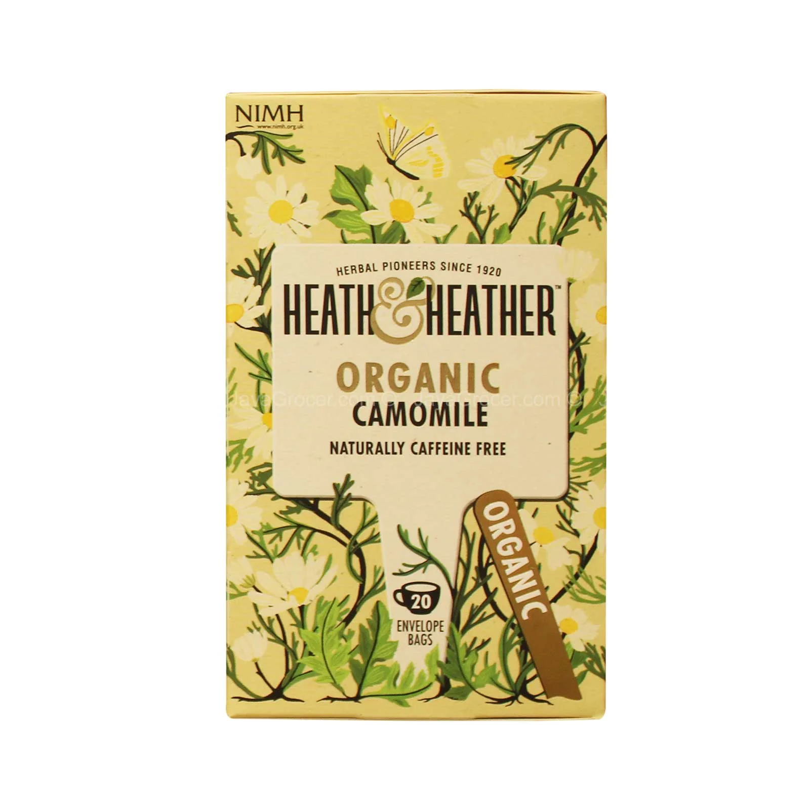 Heath & Heather Organic Camomile Tea Envelope 20pcs/pack - Image 2