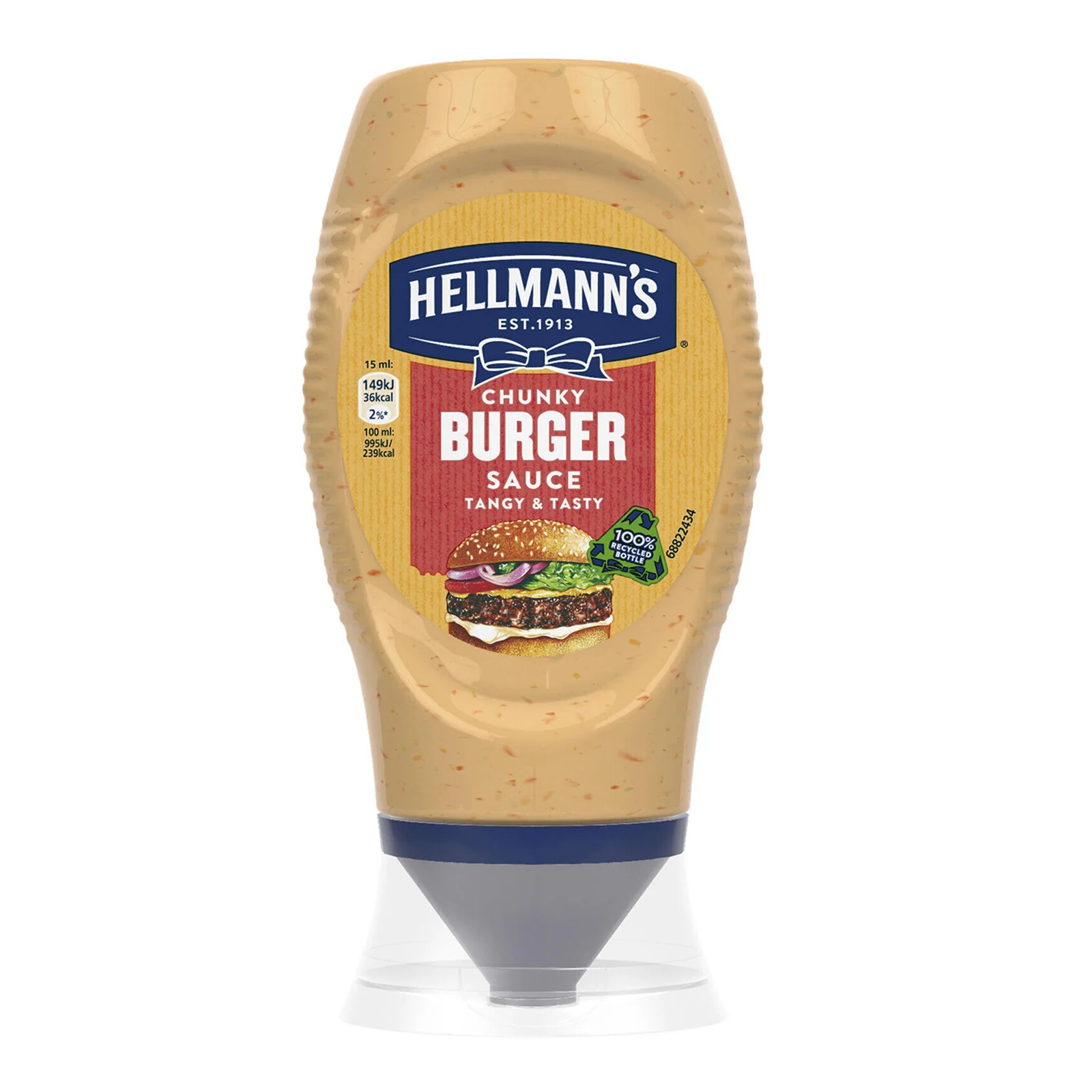 Hellmann's Chunky Burger Sauce Squeeze Bottle 256ml - Image 2