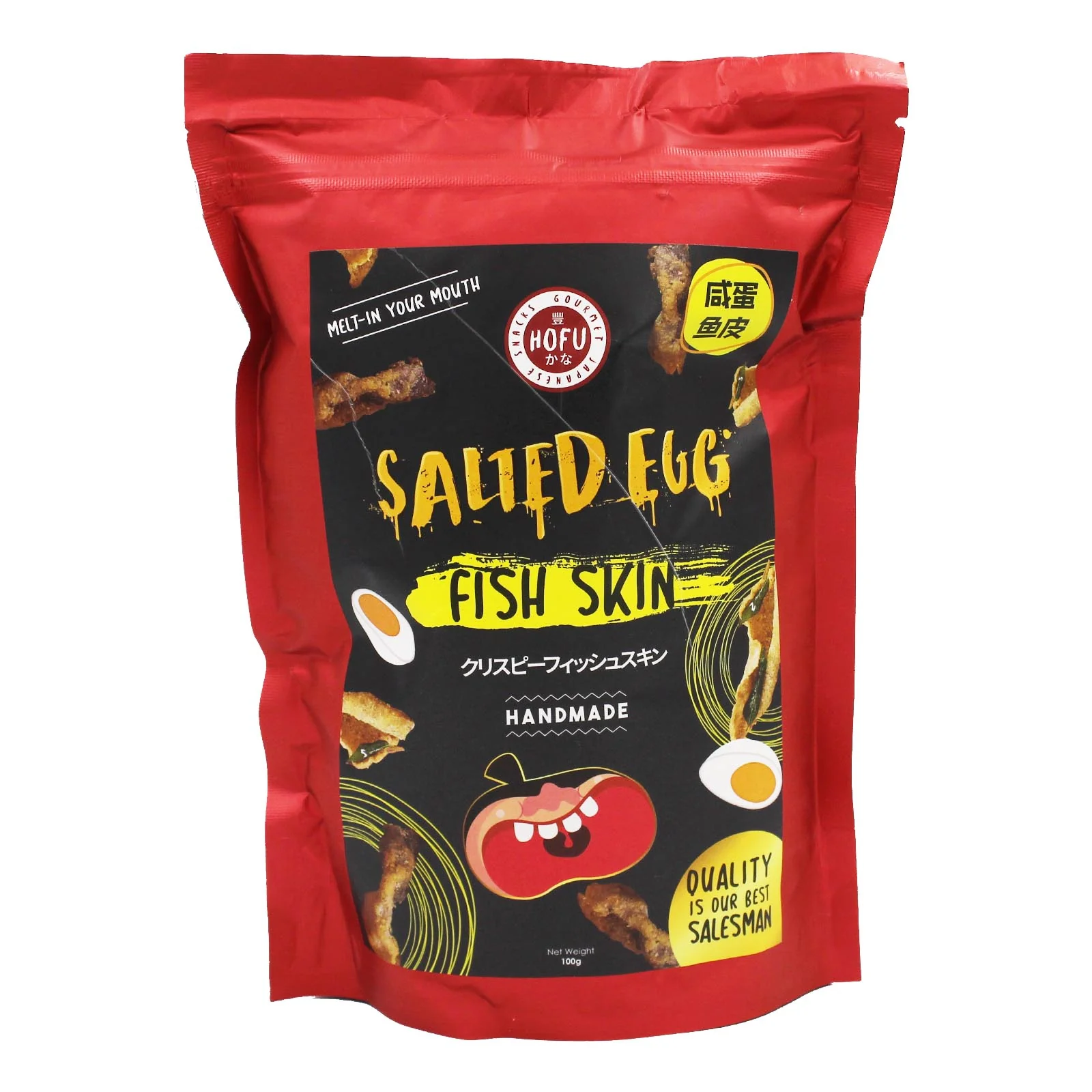 HOFU CRISP FISH SKIN SALTED EGG 100G