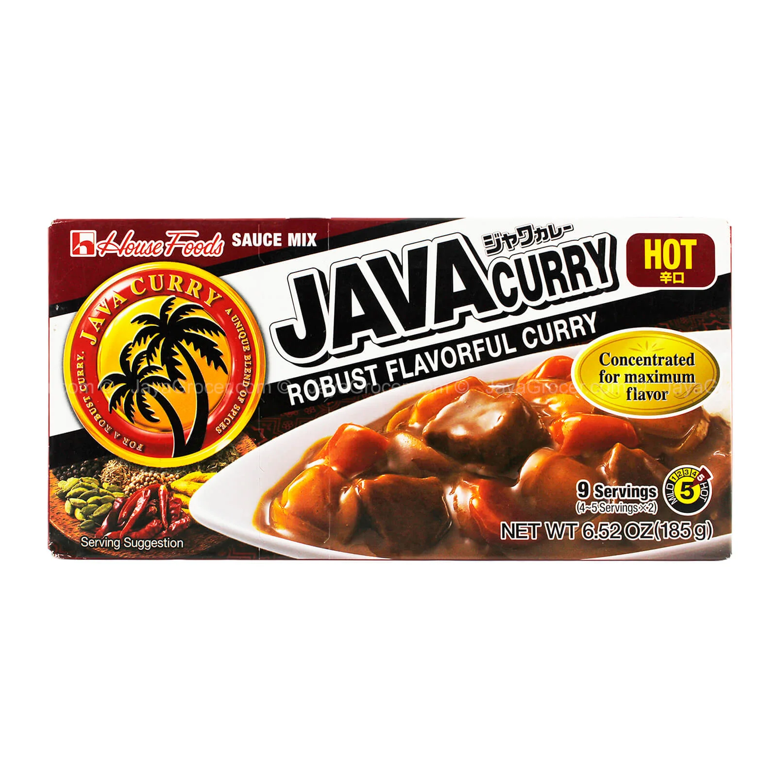 House Foods Java Curry Sauce Mix (Hot) 185g - Image 2