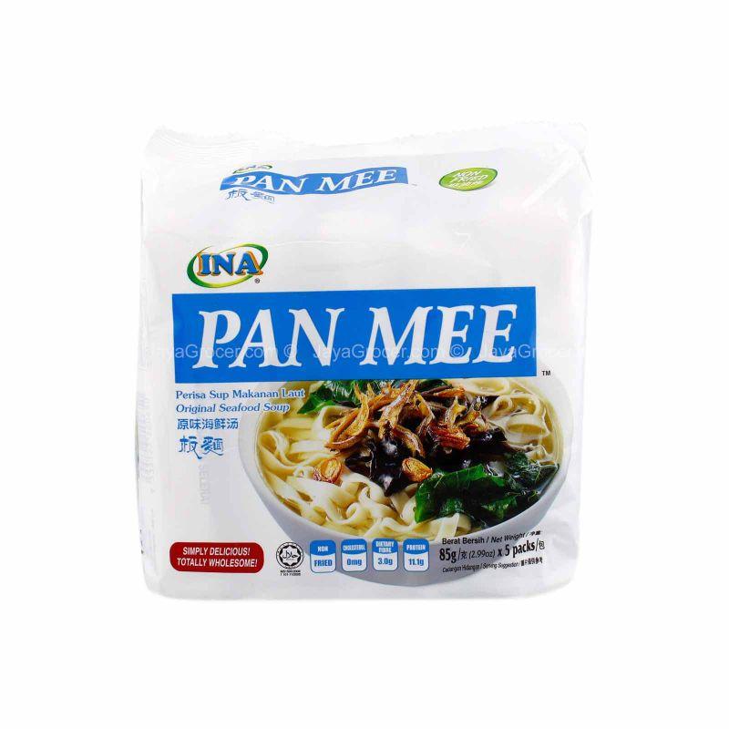Ina Pan Mee Seafood Soup Flavor Instant Noodle 85g x 5 - Image 2
