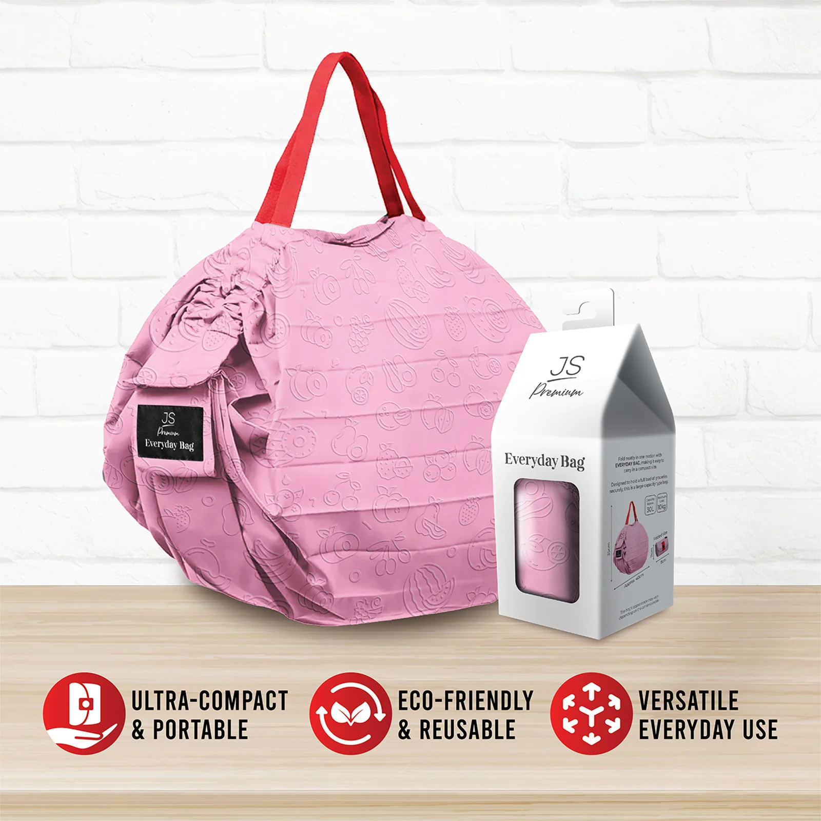 JS Premium Everyday Bag Full Pink 1unit - Image 2