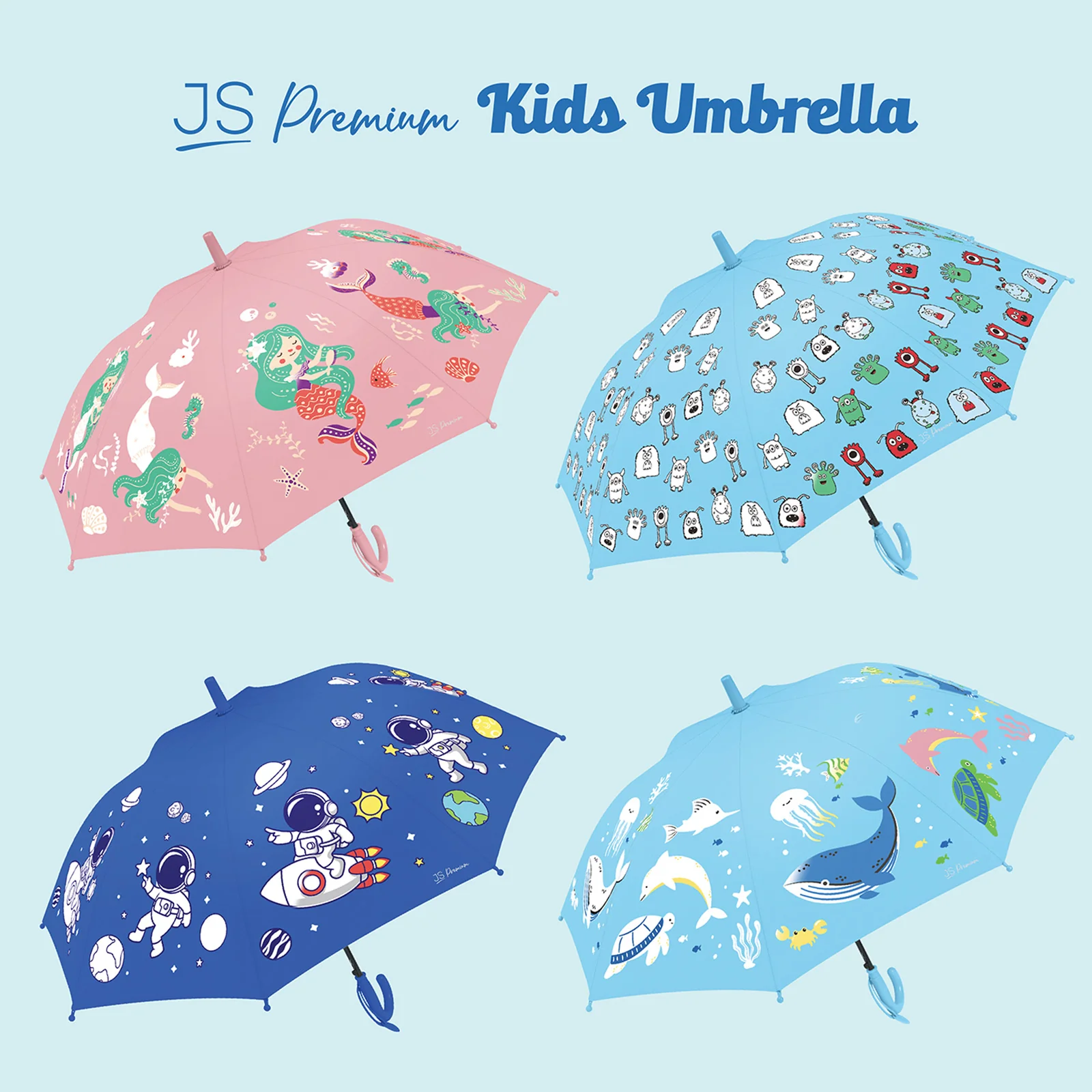 JS Premium Kids Umbrella Blue Excavator 1unit - Image 4