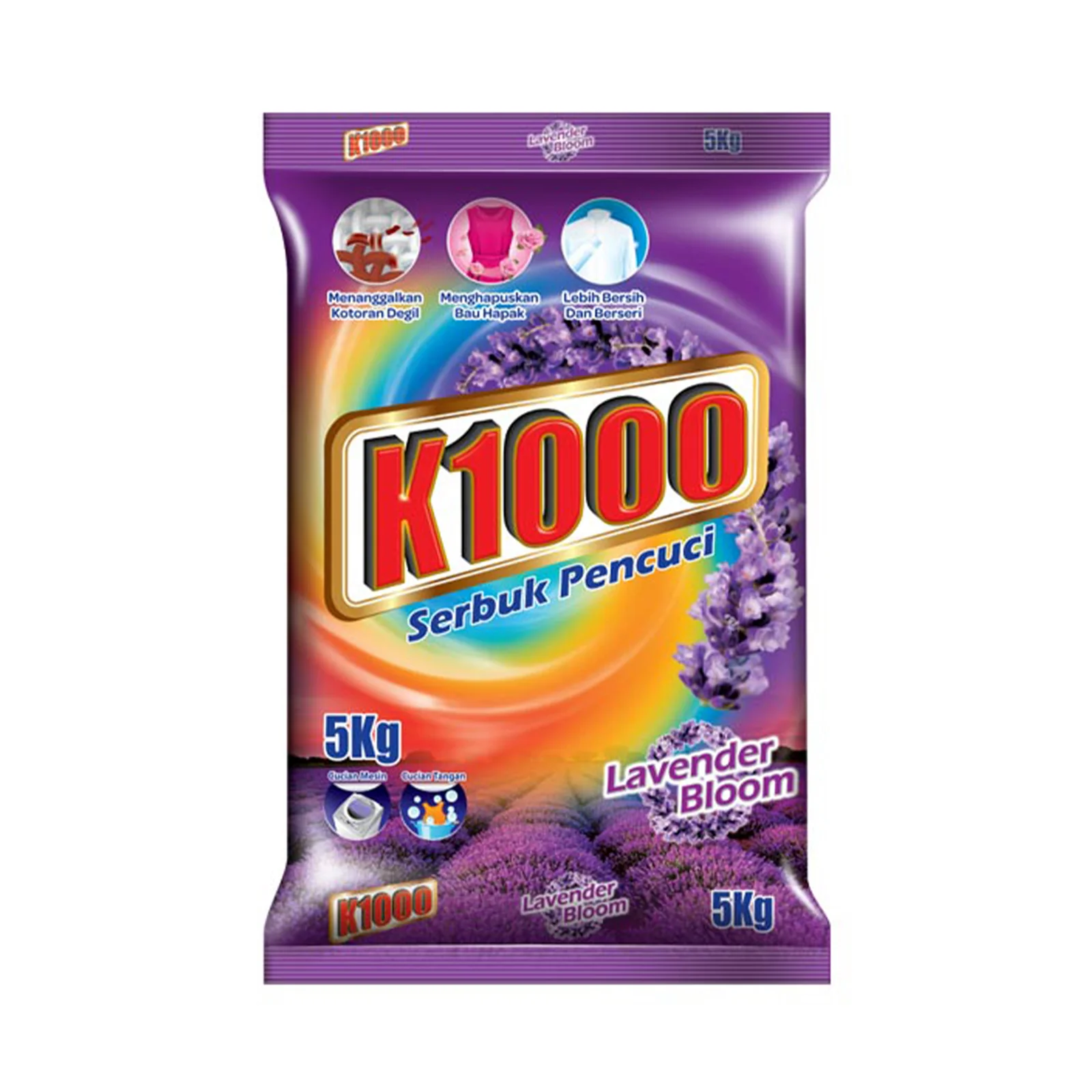 K1000 Lavender Bloom Detergent Powder 5kg - Image 2