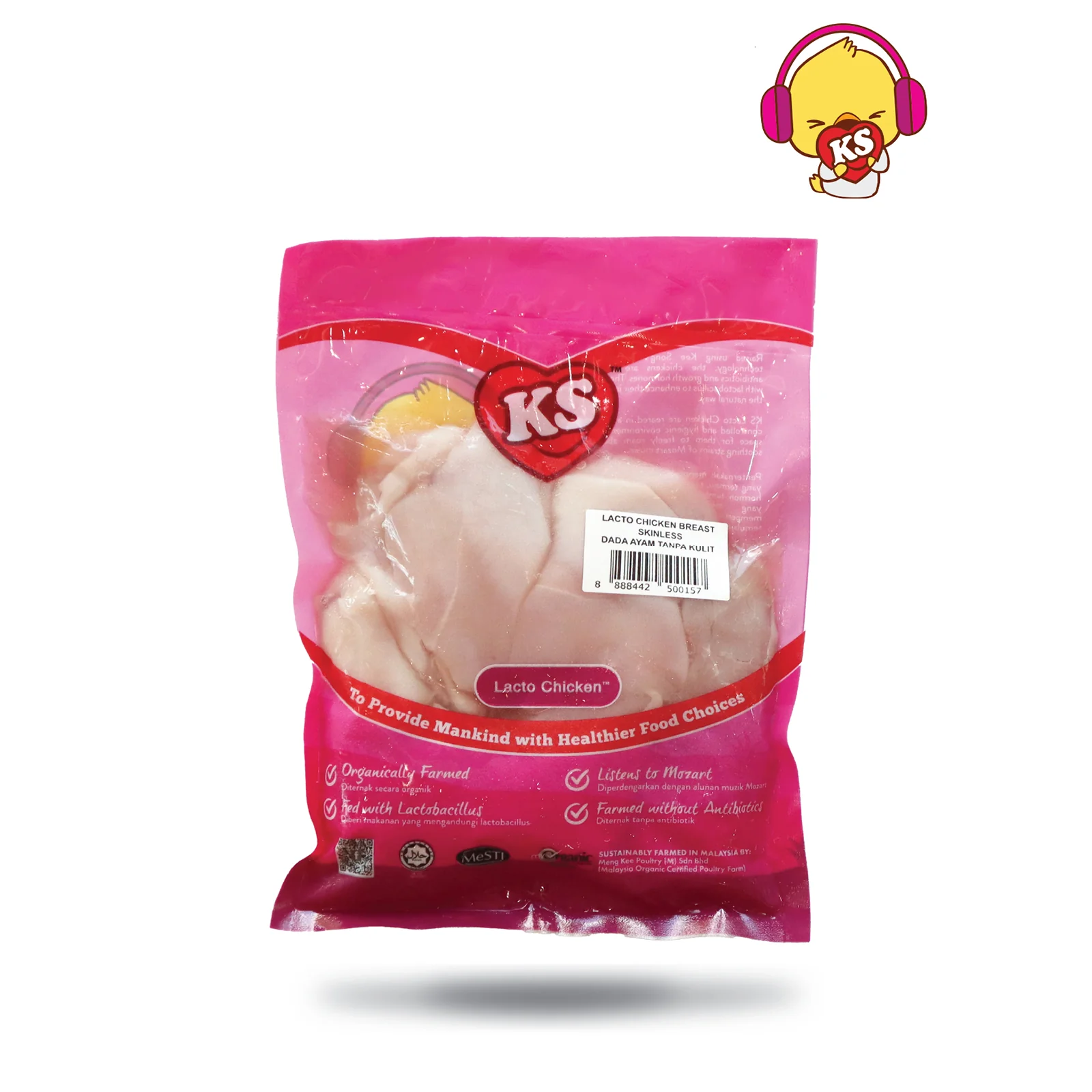 KS Lacto Organic Skinless Boneless Breast 500g - Image 2