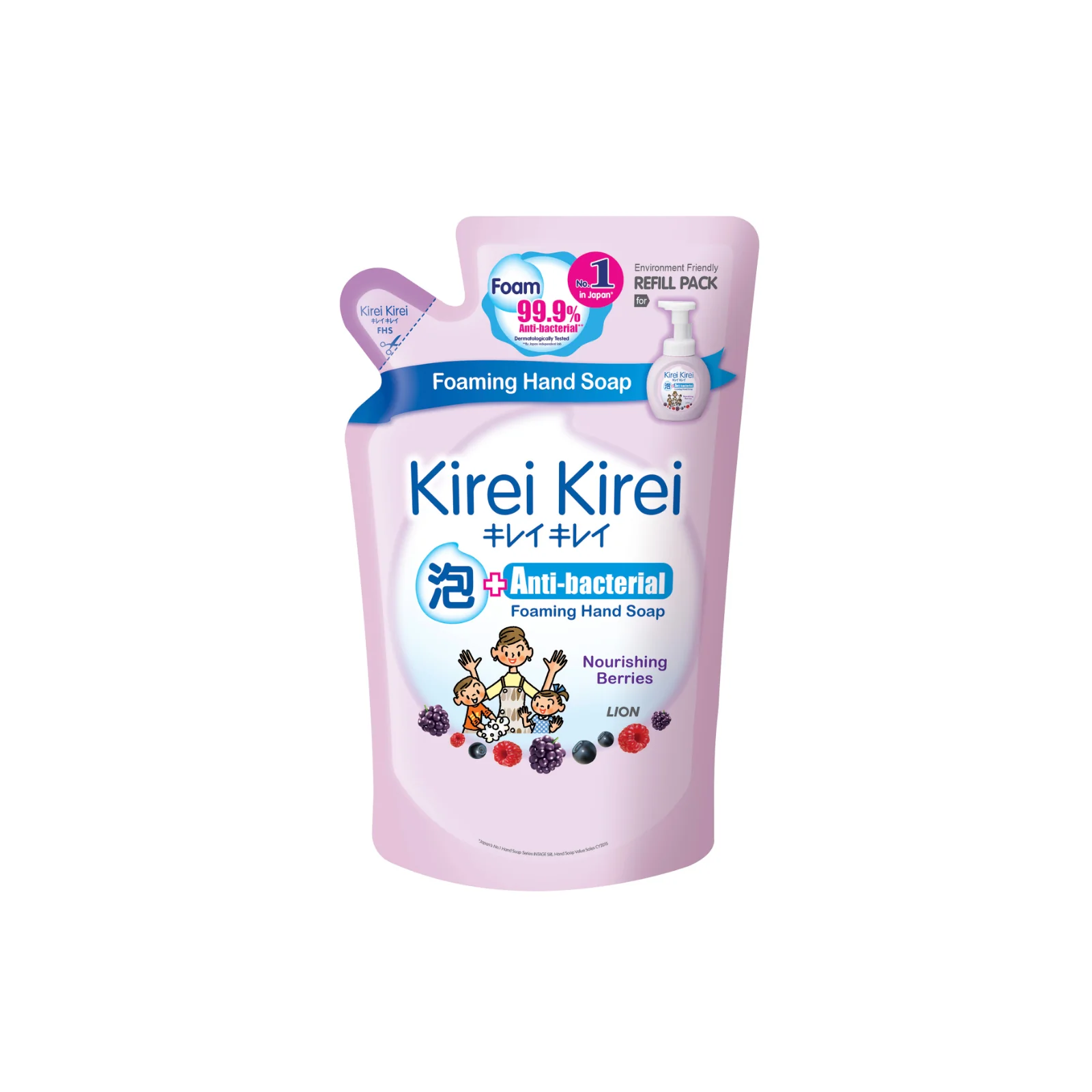 Kirei Kirei Anti-Bacterial Foaming Hand Wash Refill Berries Scent 200ml