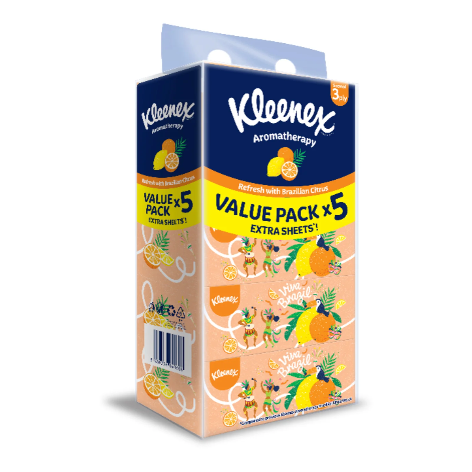 Kleenex Aroma Facial Tissue Box 3Ply 80sheets x 5 - Image 2