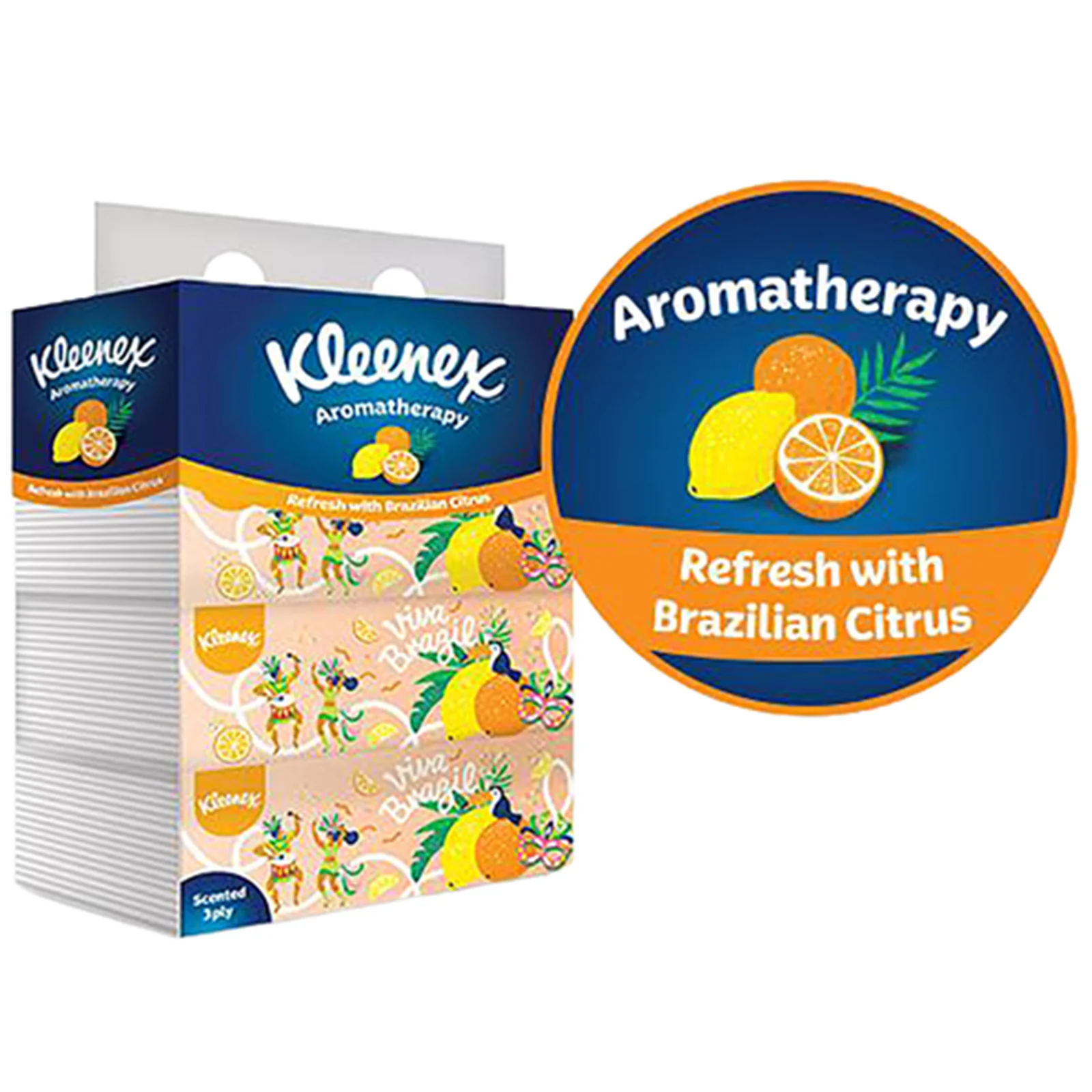 Kleenex Aroma Scented Box Facial Tissue 3Ply 4 x 90sheets - Image 2