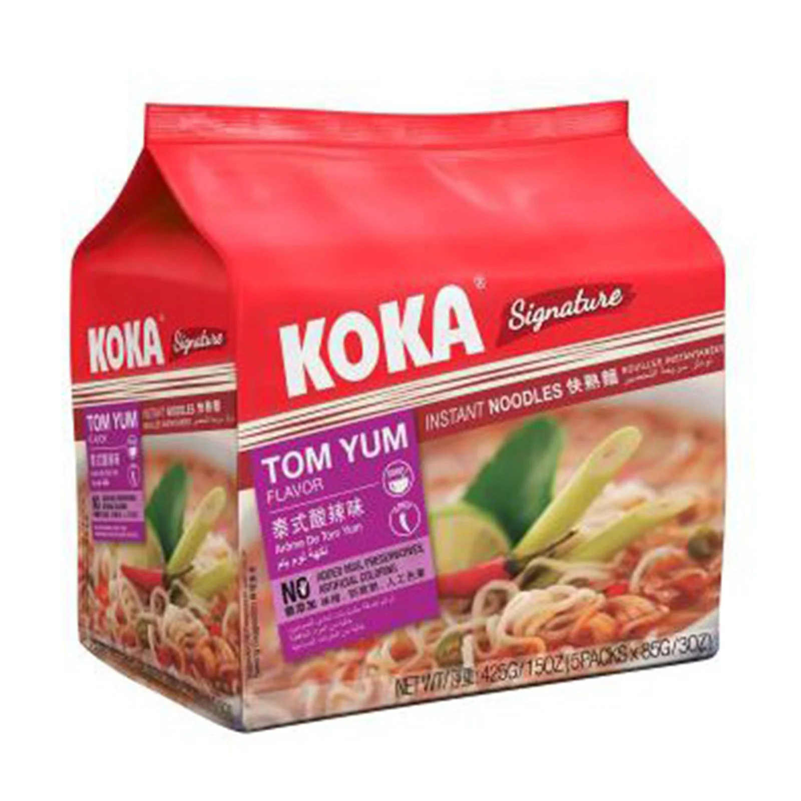 Koka Signature Tom Yum Flavour Instant Noodles 85g x 5 - Image 2