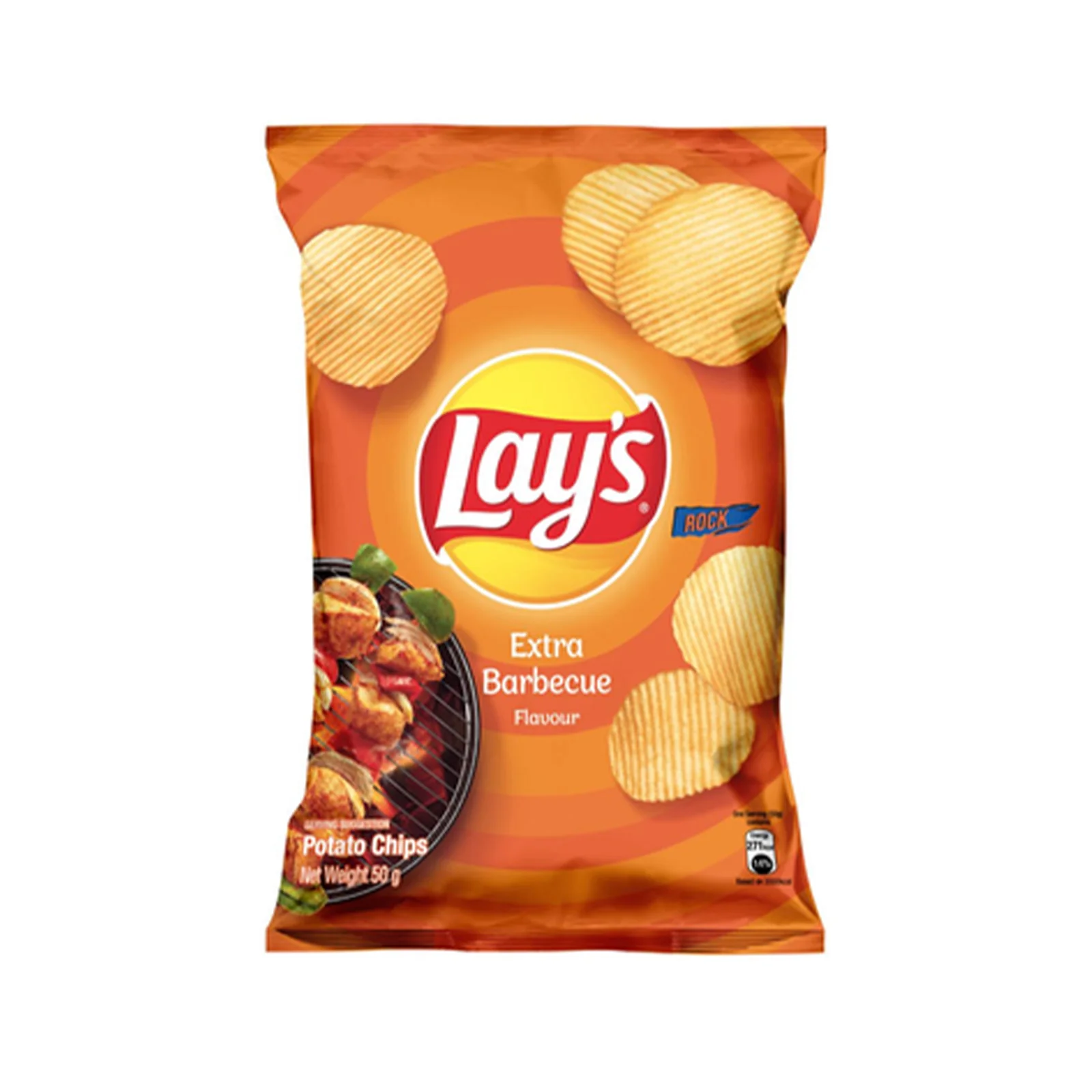 Lays Extra Barbecue Flavour Potato Chips 50g - Image 2