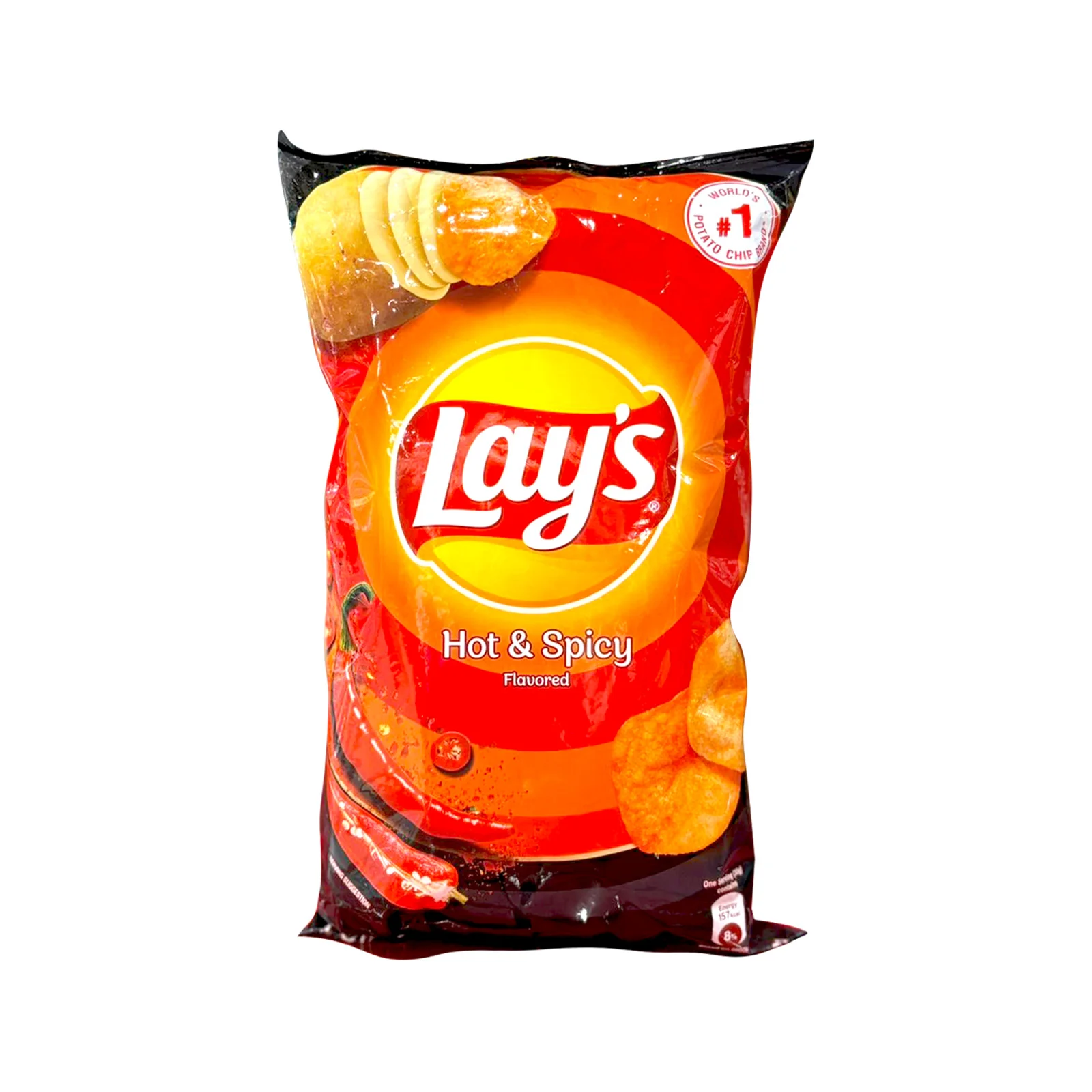 Lays Hot and Spicy Potato Chips (China) 170g - Image 2