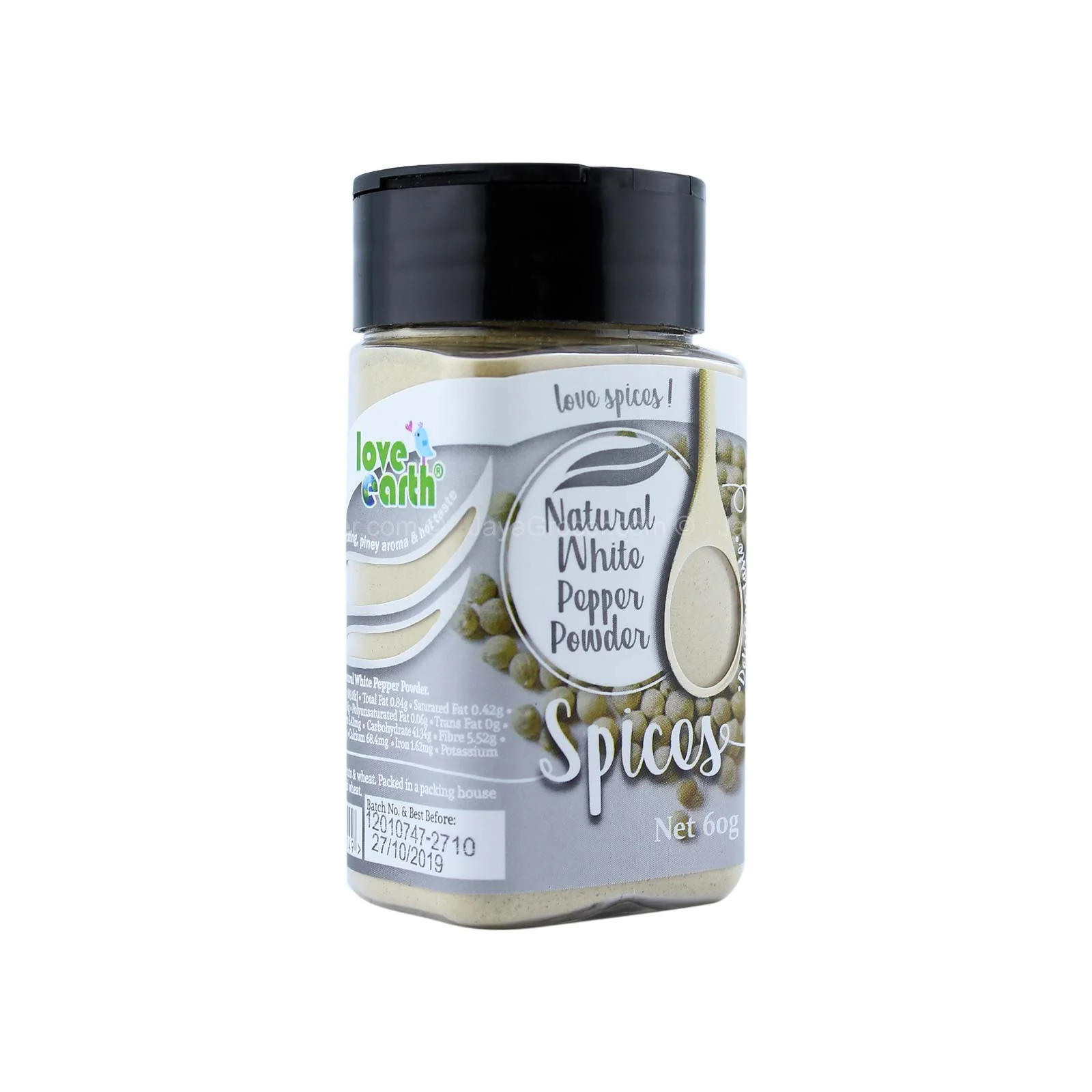 Love Earth Organic 100% White Pepper Powder 60g - Image 2