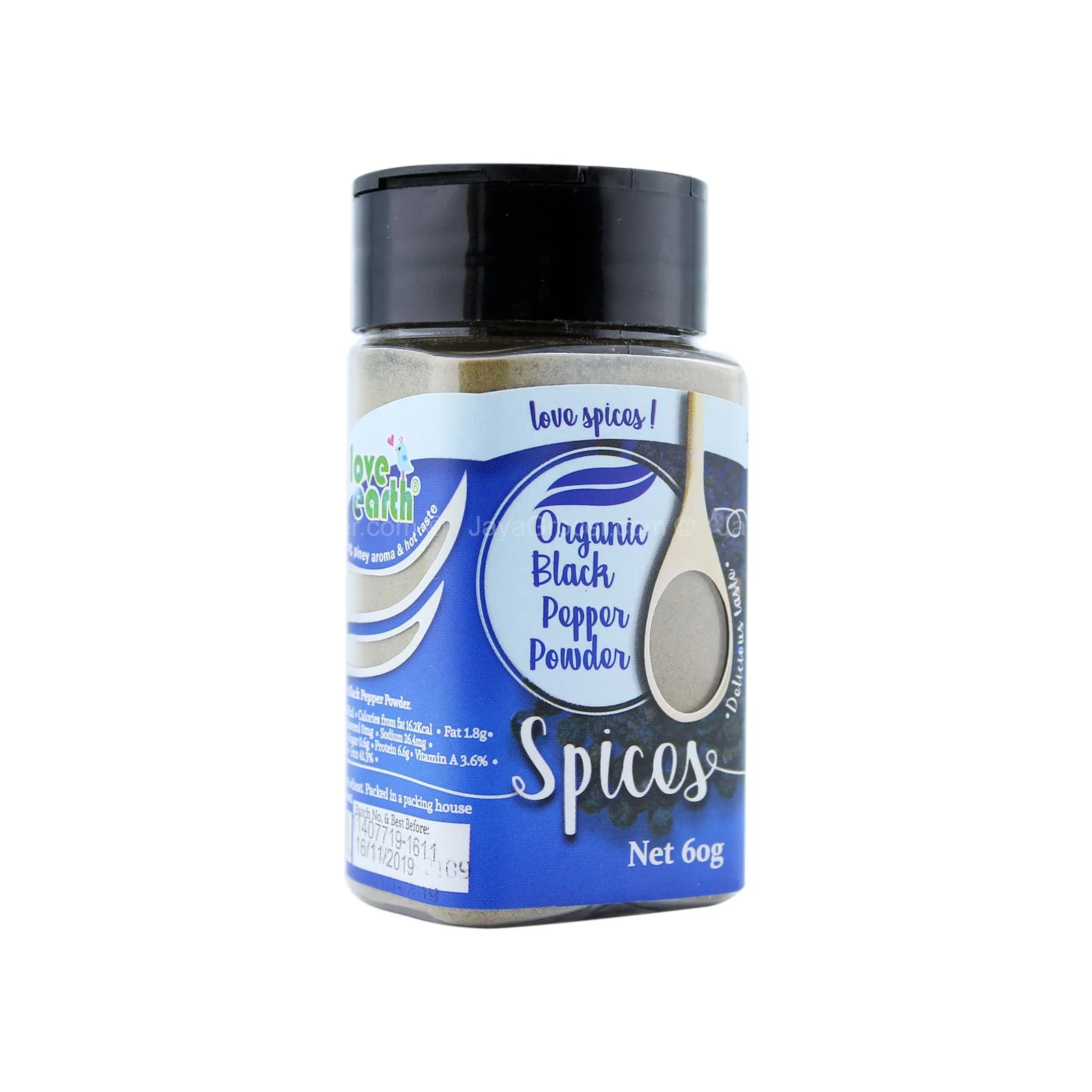 Love Earth Organic Black Pepper Powder 60g - Image 2
