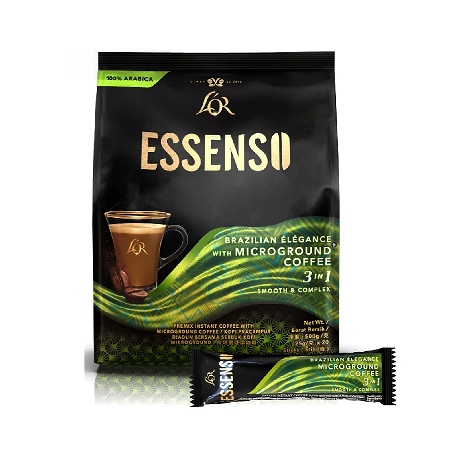 Lor Essenso Microground Coffee 3 in 1 Brazilian Elegance 25g x 20 - Image 2