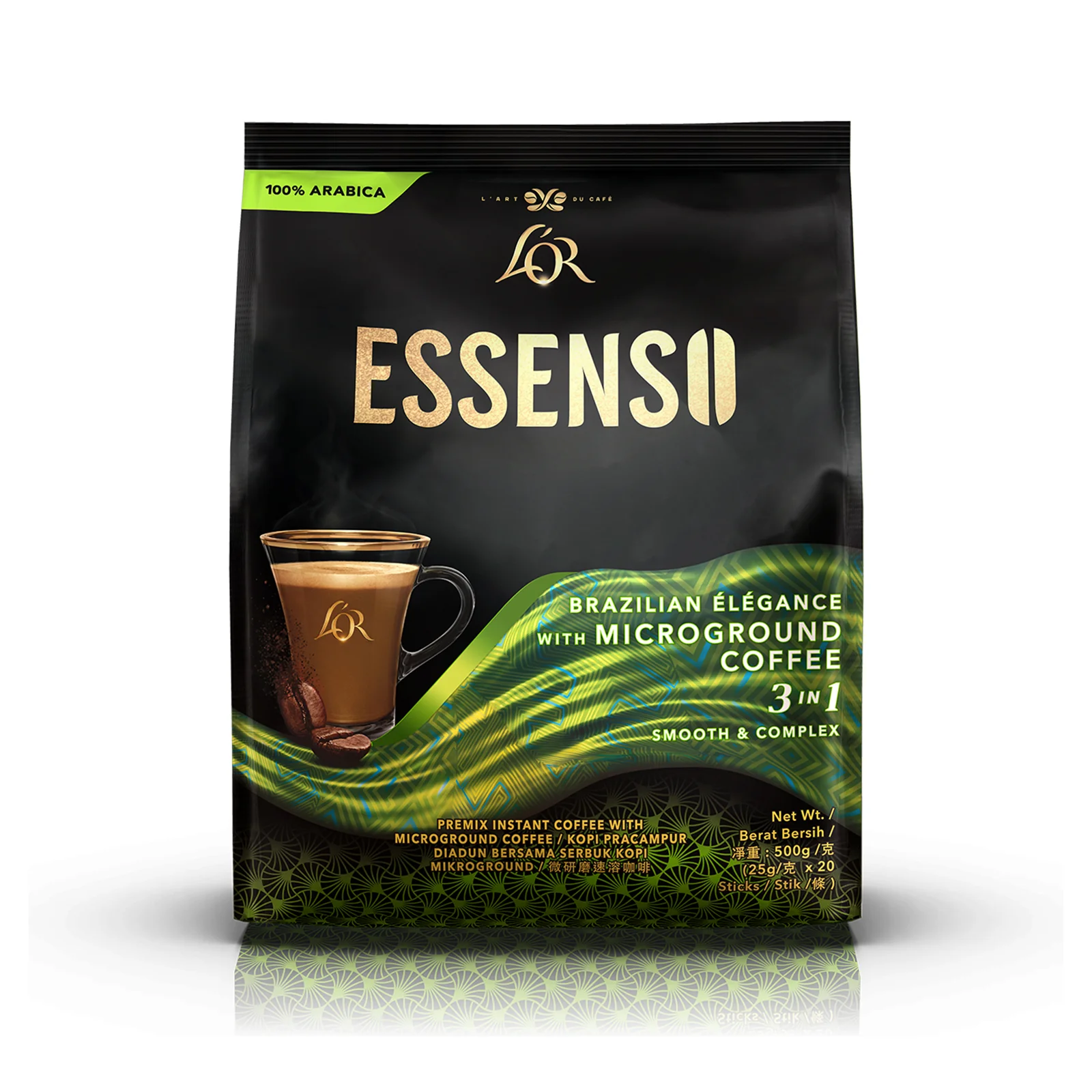 Lor Essenso Microground Coffee 3 in 1 Brazilian Elegance 25g x 20 - Image 3