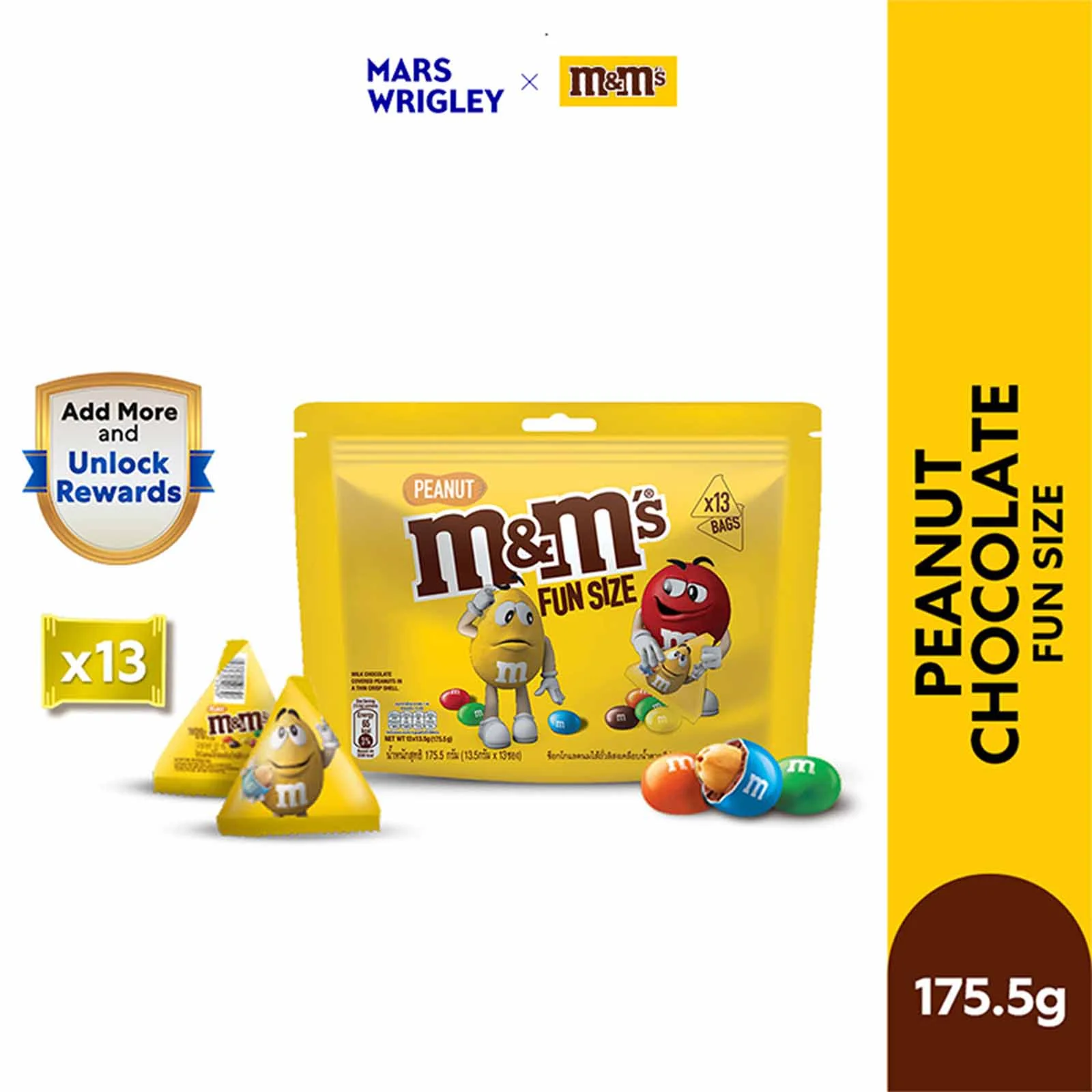 M&Ms Funsize Peanut Chocolate Candies 175.5g - Image 2