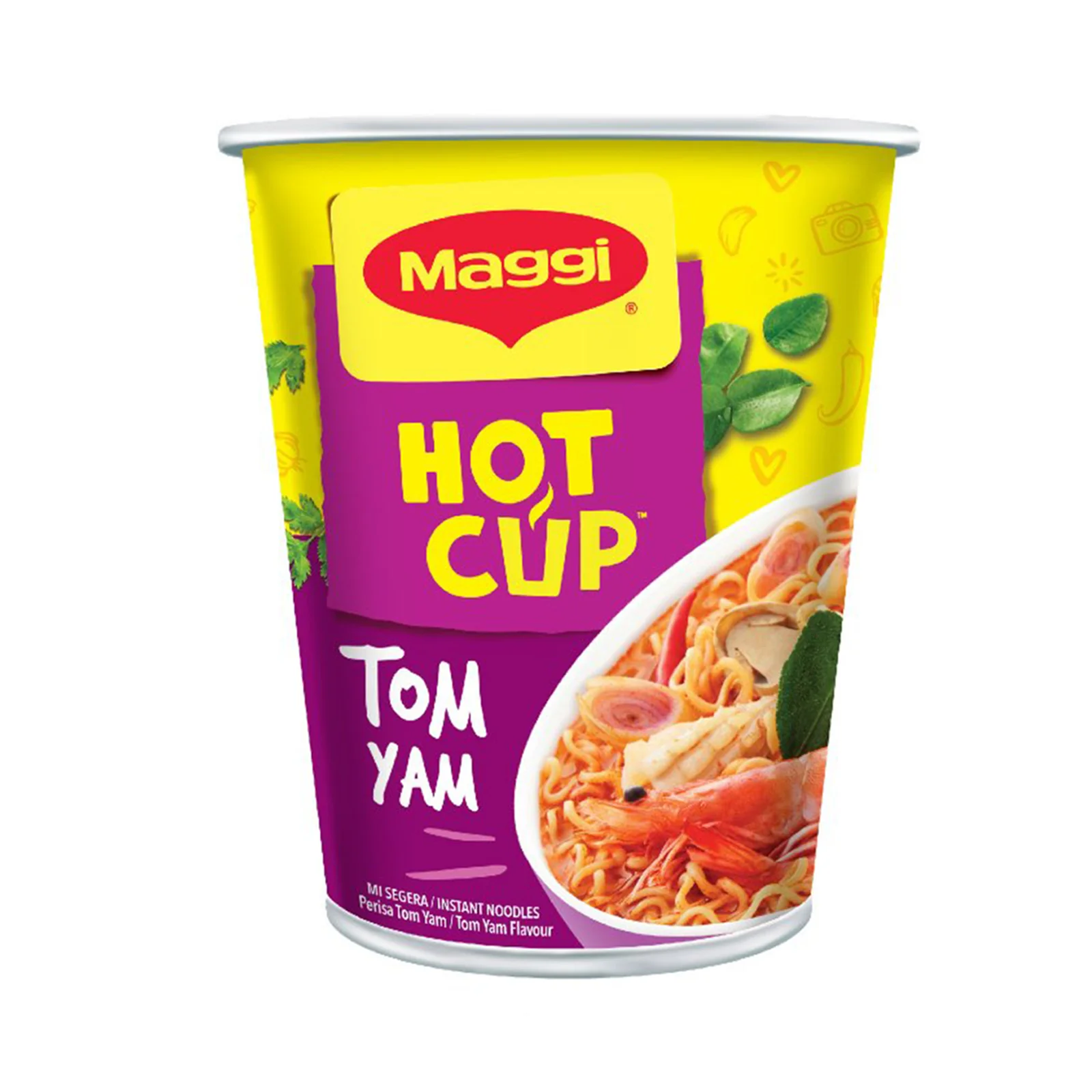 Maggi Hot Cup Tom Yam Instant Noodle 60g - Image 3