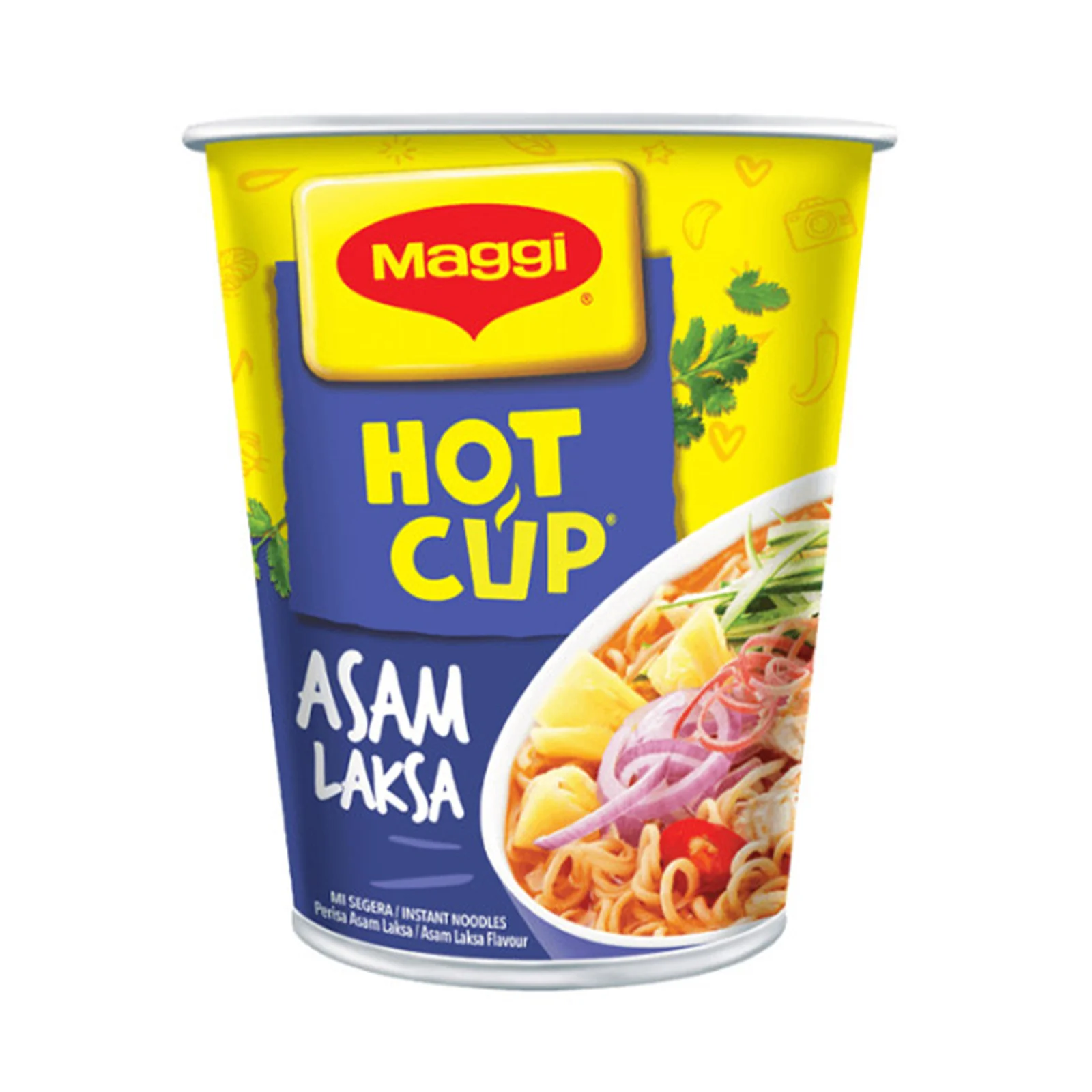 Maggi Hot Cup Asam Laksa Instant Noodle 60g - Image 2