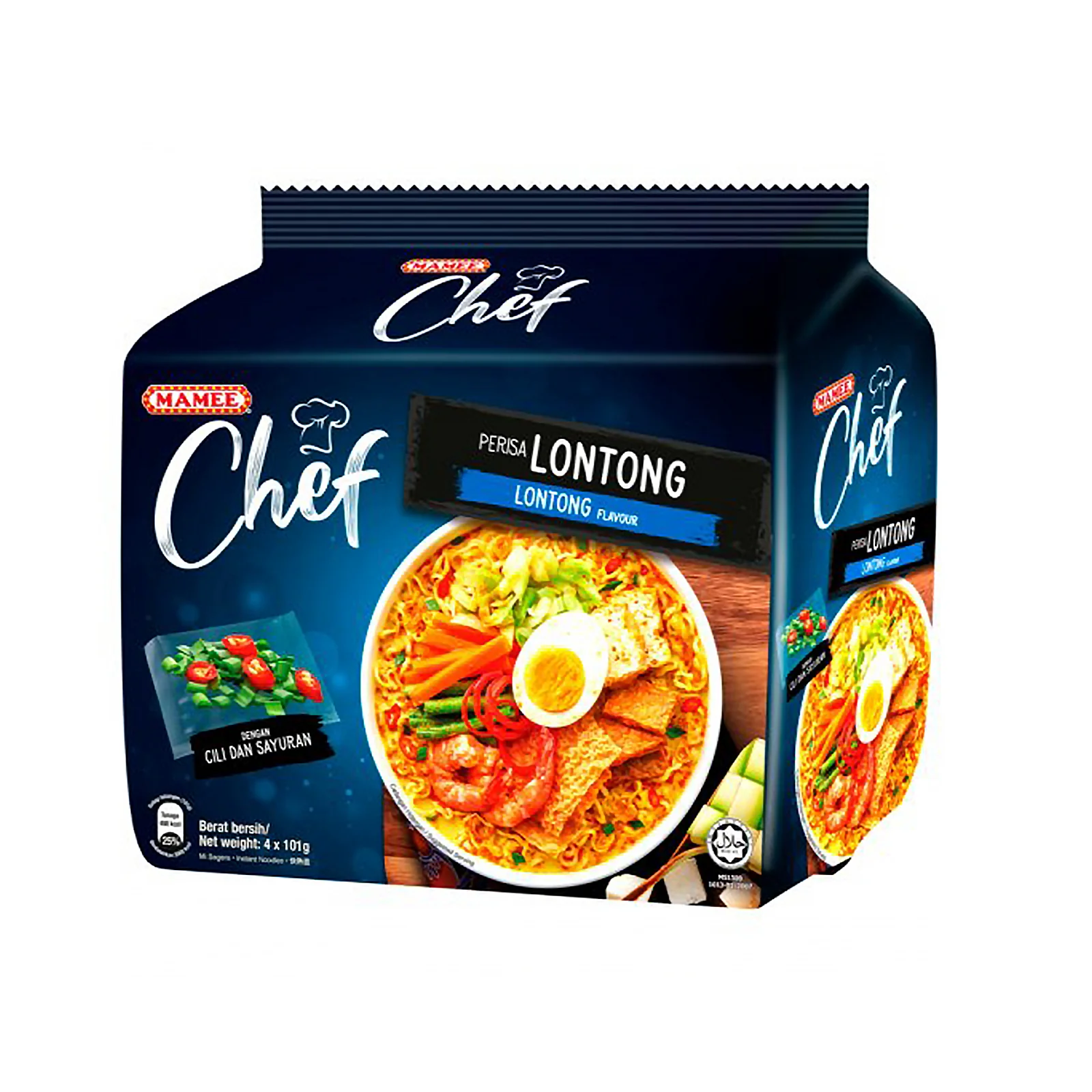 Mamee Chef Lontong Flavour Instant Noodle 97g x 4 - Image 2