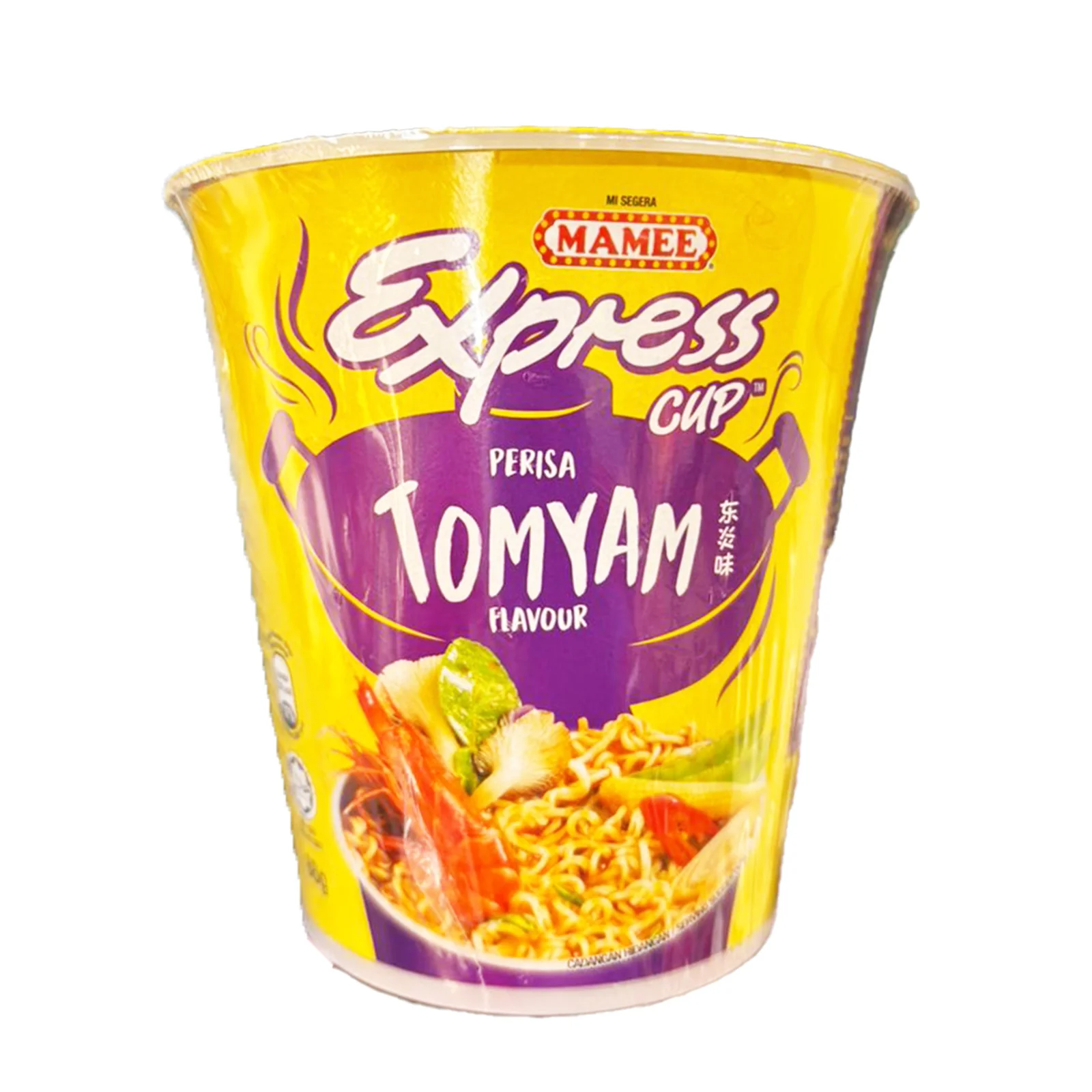 Mamee Express Tomyam Flavour Instant Noodle Cup 60g - Image 2
