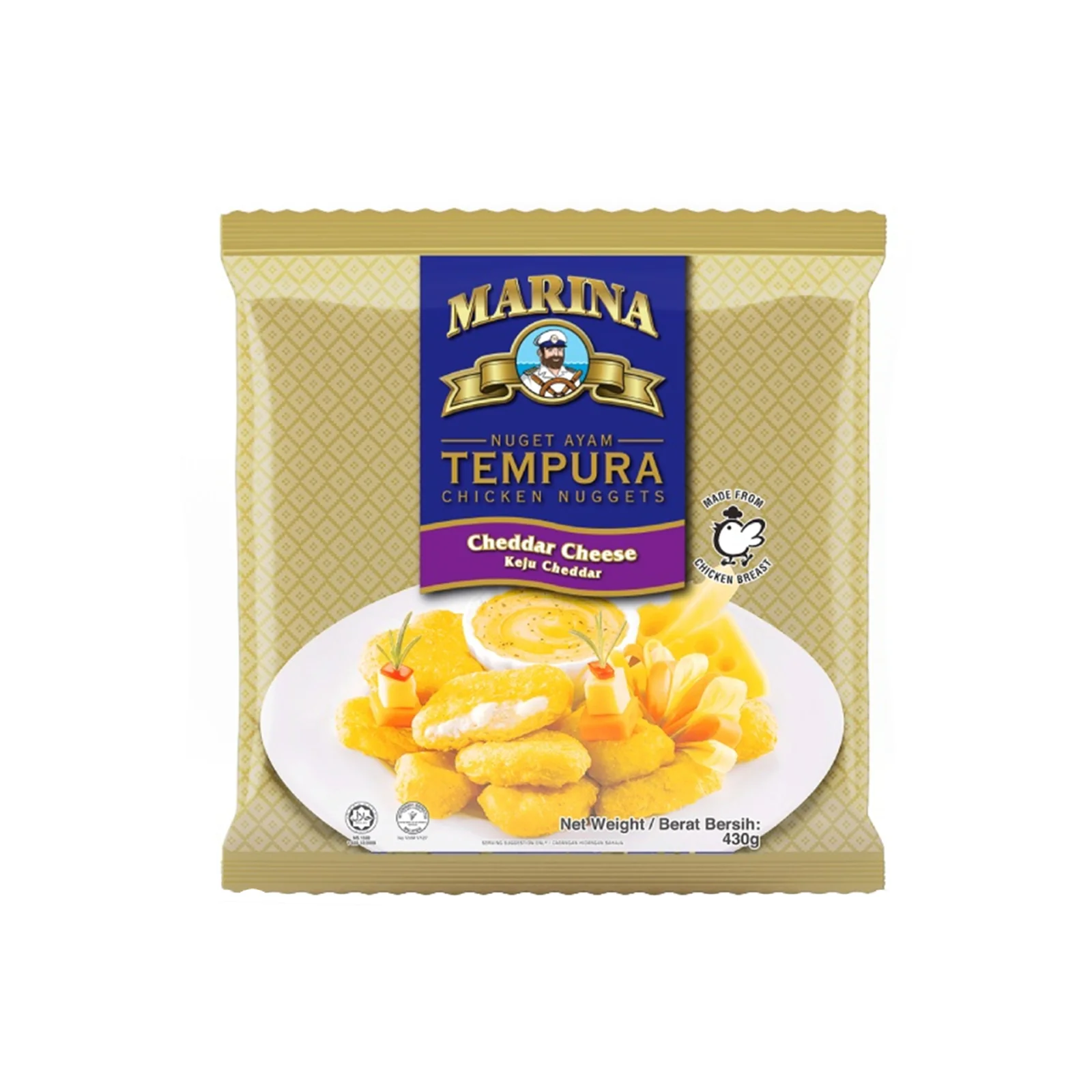 Marina Cheddar Cheese Tempura Chicken Nugget 430g - Image 2