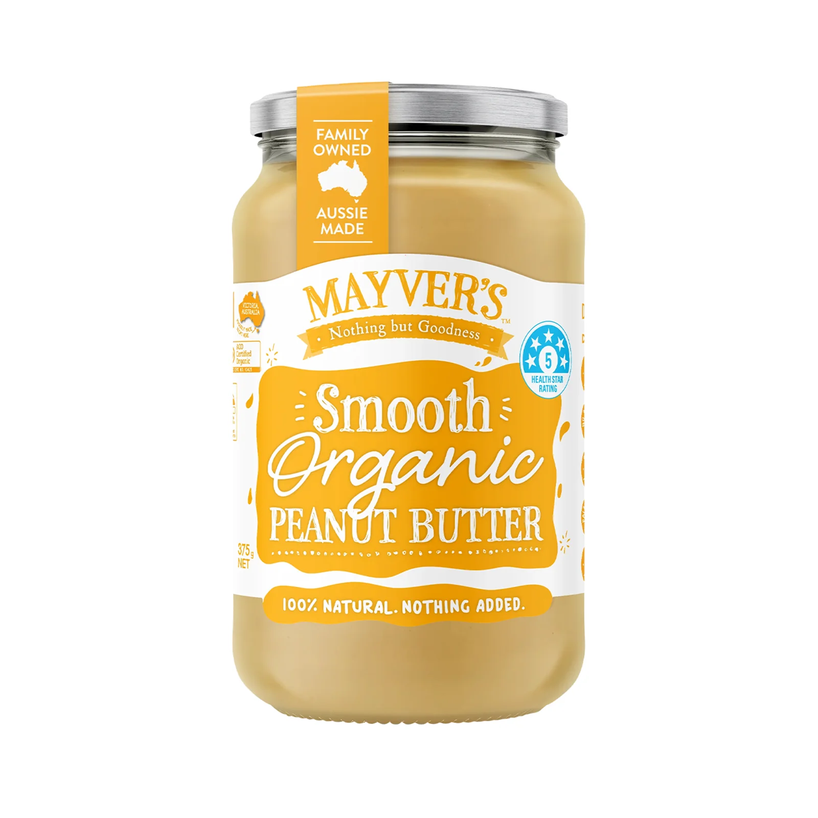 Mayver's Smooth Peanut Butter 375g - Image 2