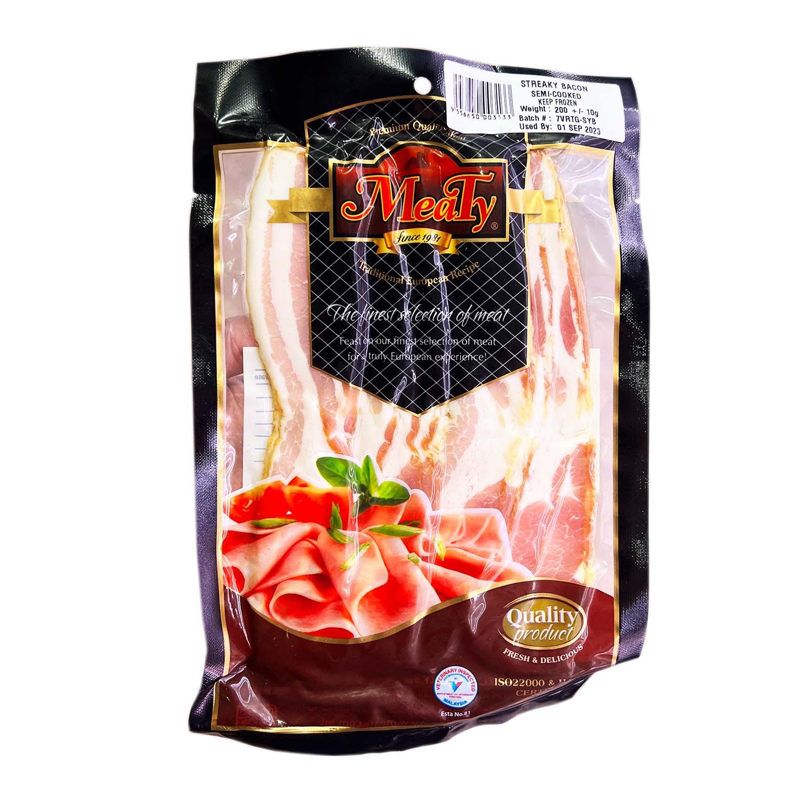 [NON-HALAL] Meaty Semi-Cooked Streaky Bacon 200g - Image 2