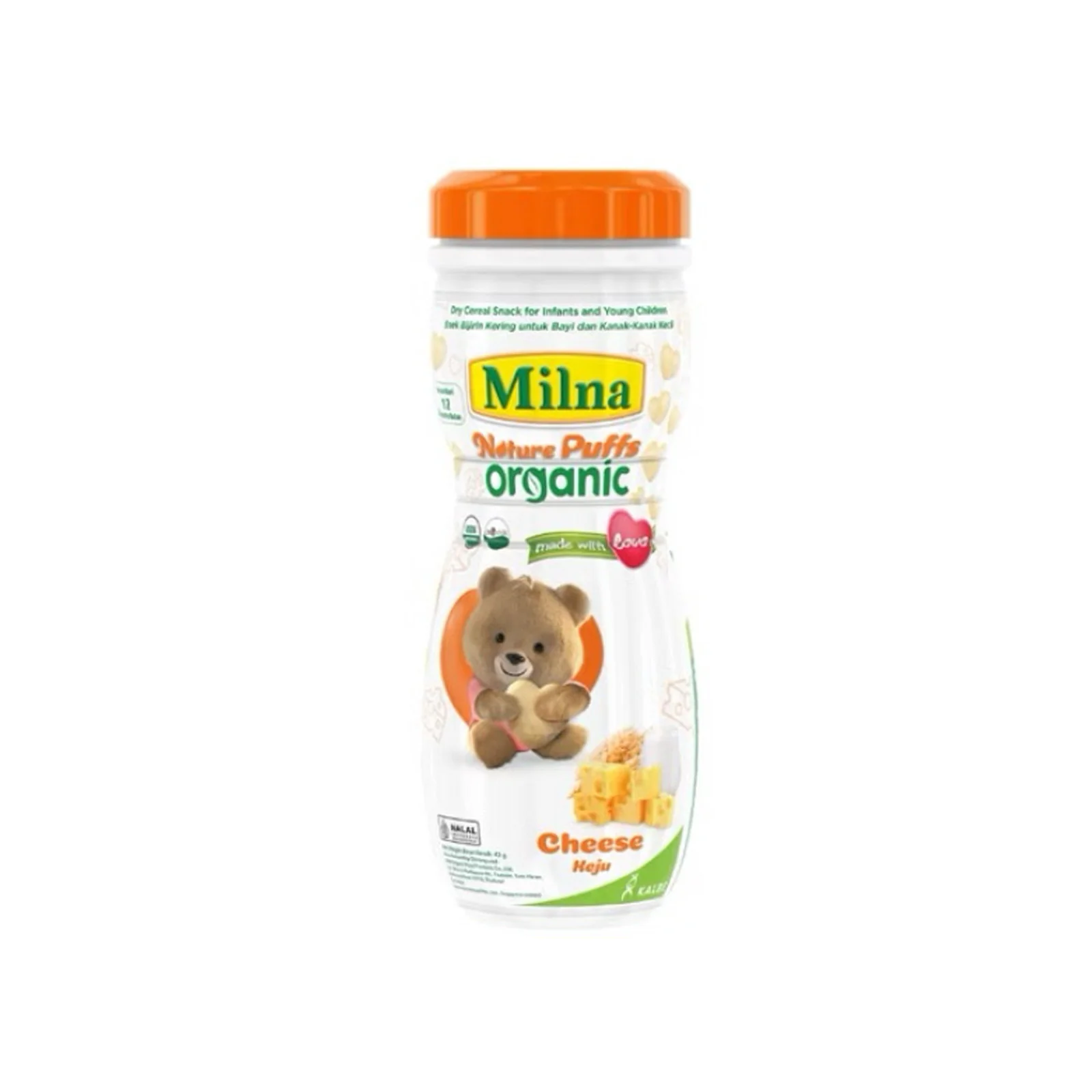 Milna Nature Puff Cheese (Bottle) 42g - Image 2
