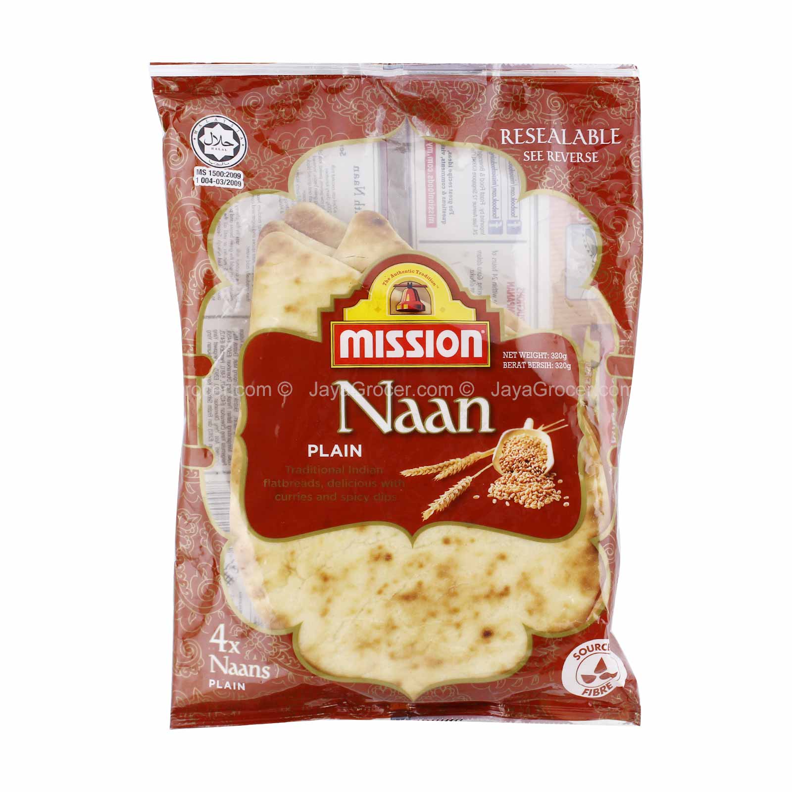 Mission Plain Naan 320g - Image 2