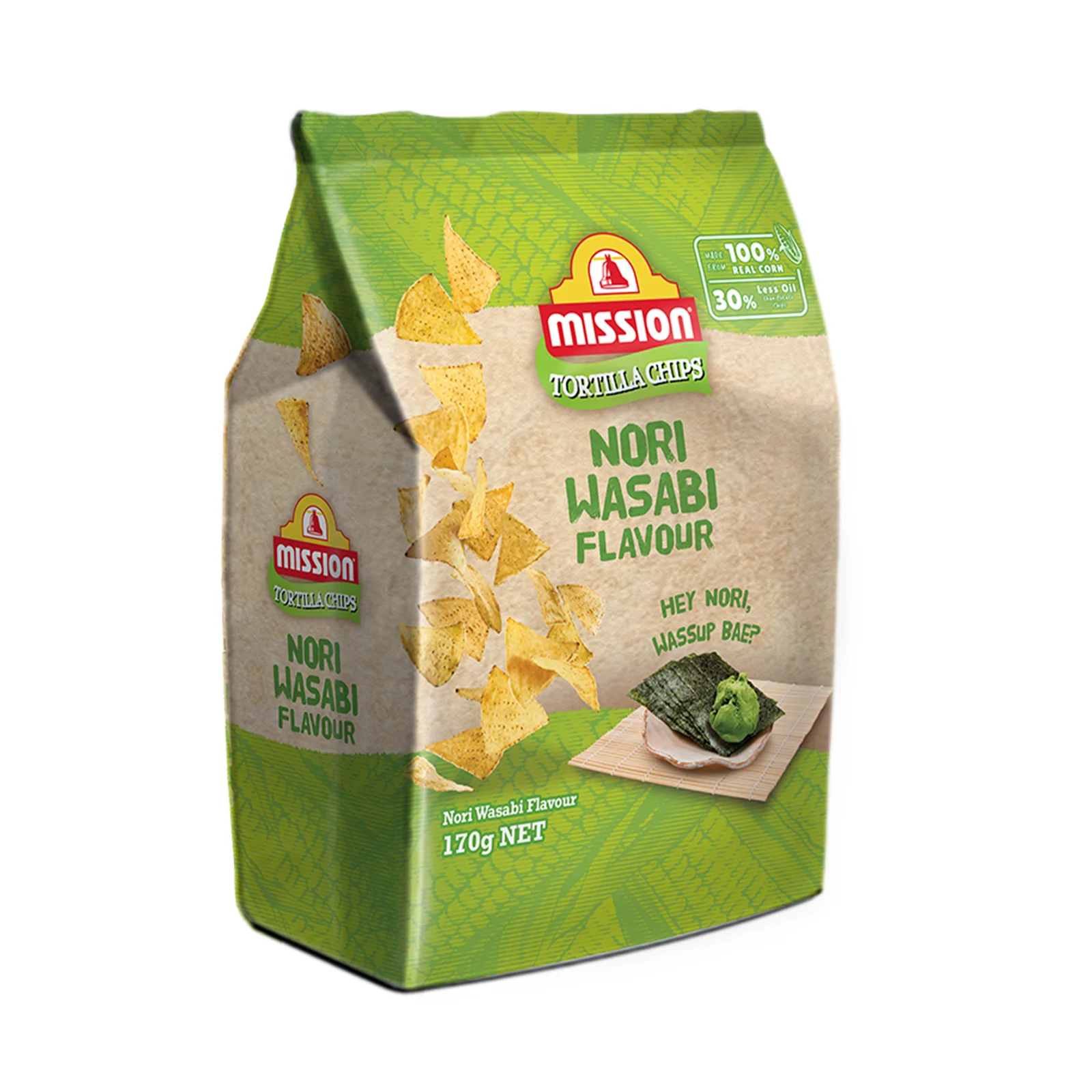 Mission Tortilla Chips Nori Wasabi Flavour 170g - Image 2