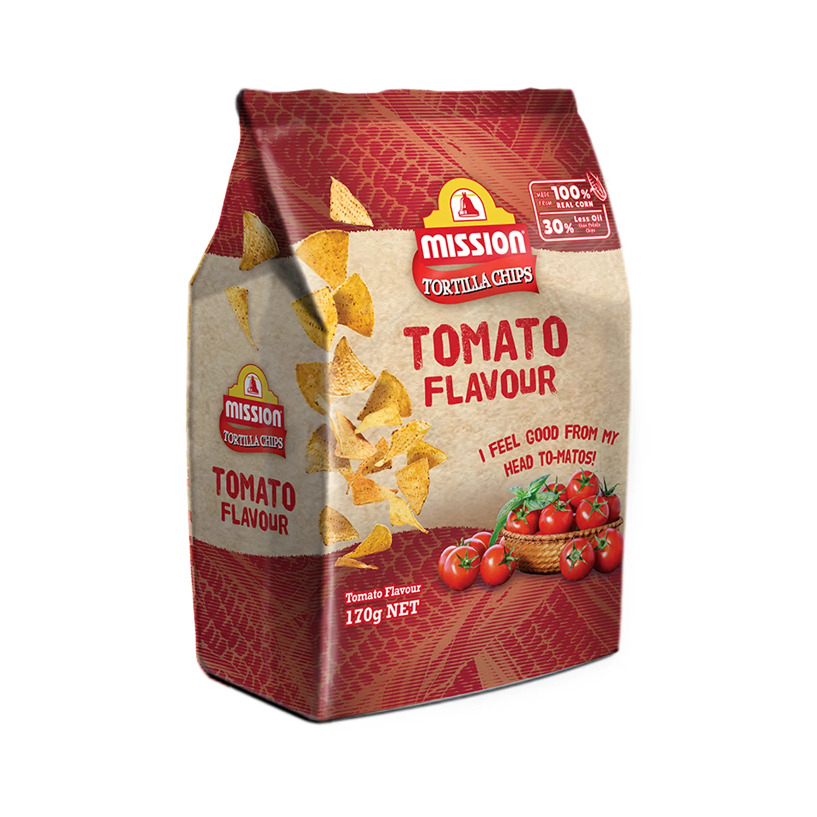 Mission Tortilla Chips Tomato Flavour 170g - Image 2