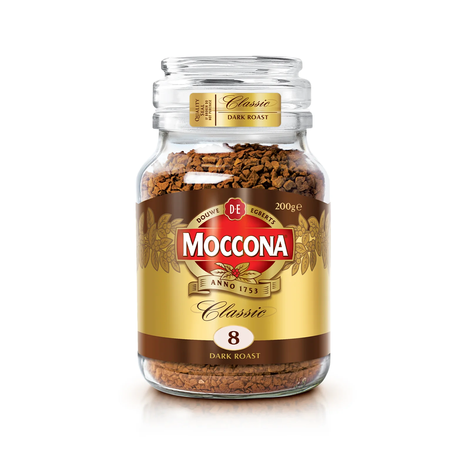 Moccona Classic Dark Roast Intensity 8 Freeze Dried Instant Coffee 200g - Image 2