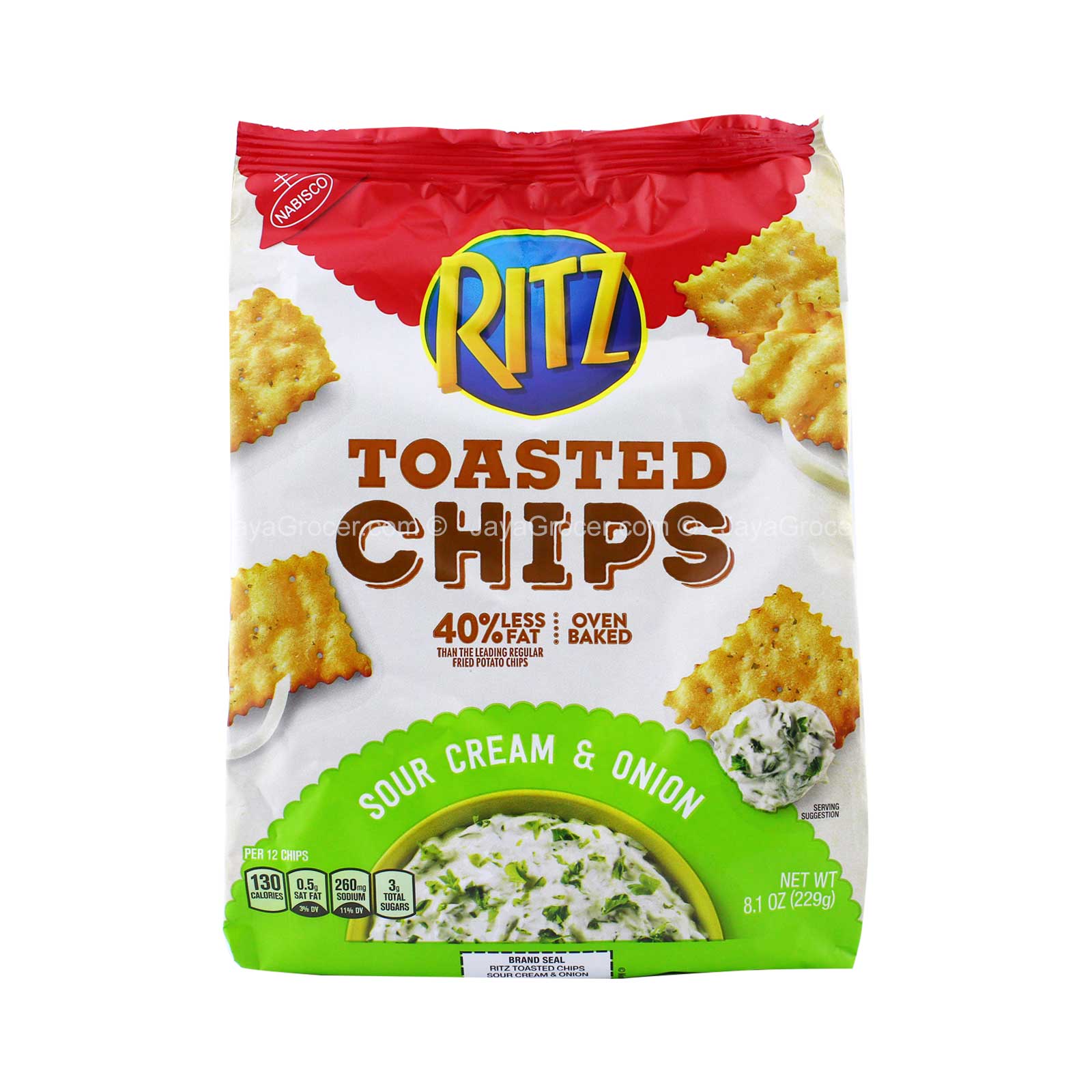 Nabisco Ritz Toasted Chips Sour Cream and Onion 229g - Image 2