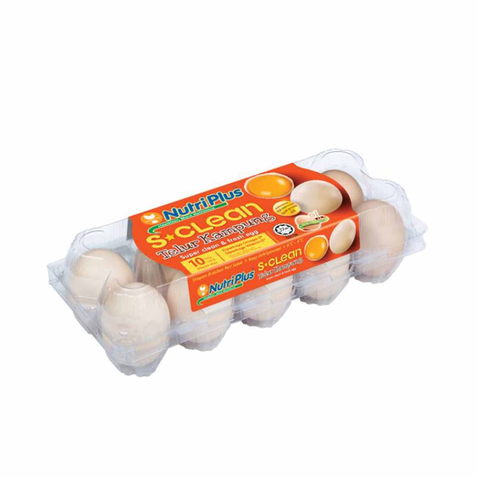 Nutriplus S-Clean Kampung Egg 10pcs/pack - Image 2