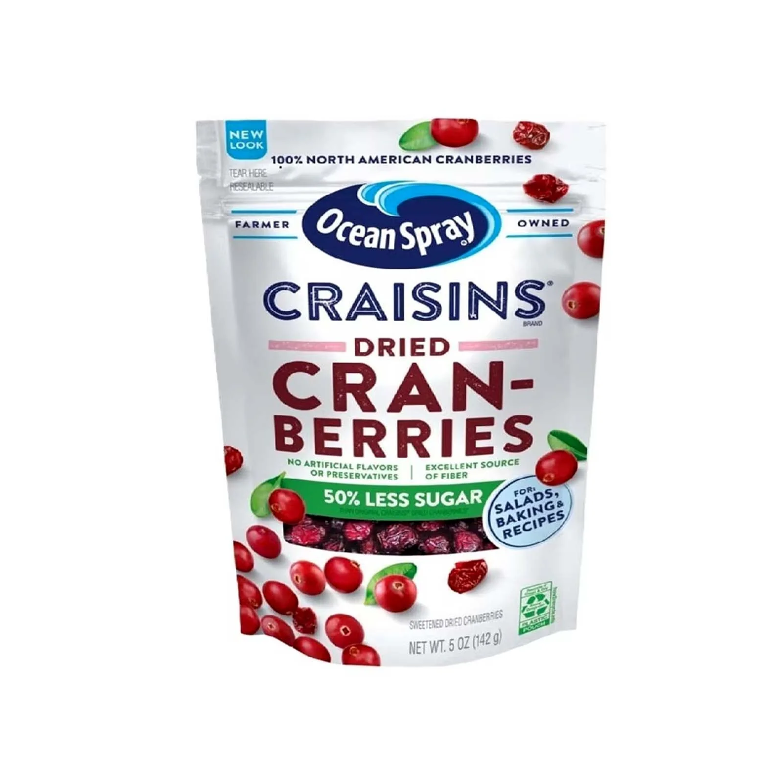 Ocean Spray Reduced Sugar Craisins Dried Cranberries with 50% Less Sugar 142g - Image 2