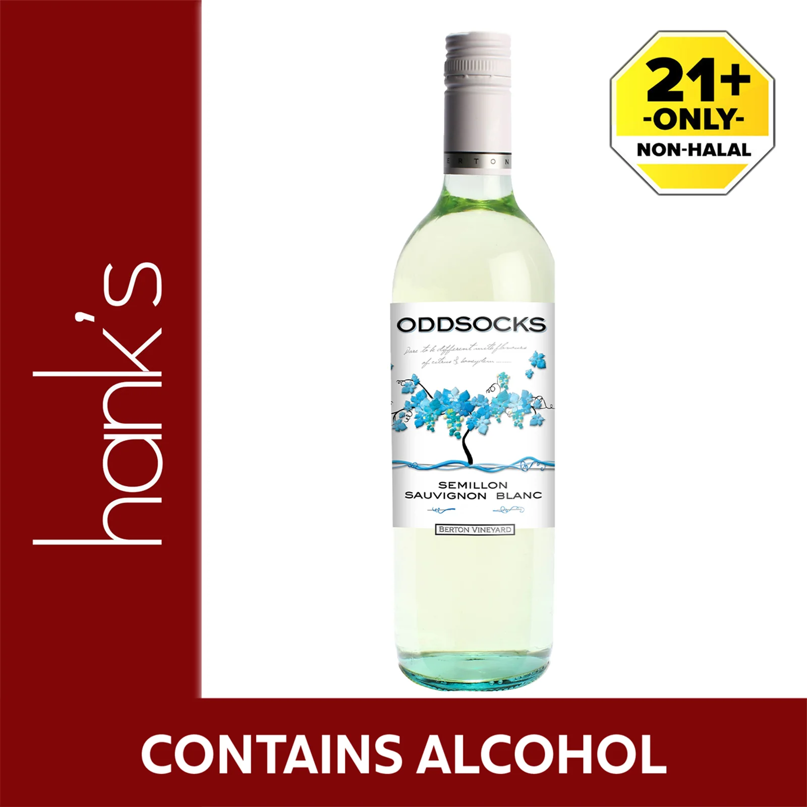 Odd Socks Semilion Sauvignon Blanc White Wine 750ml - Image 2