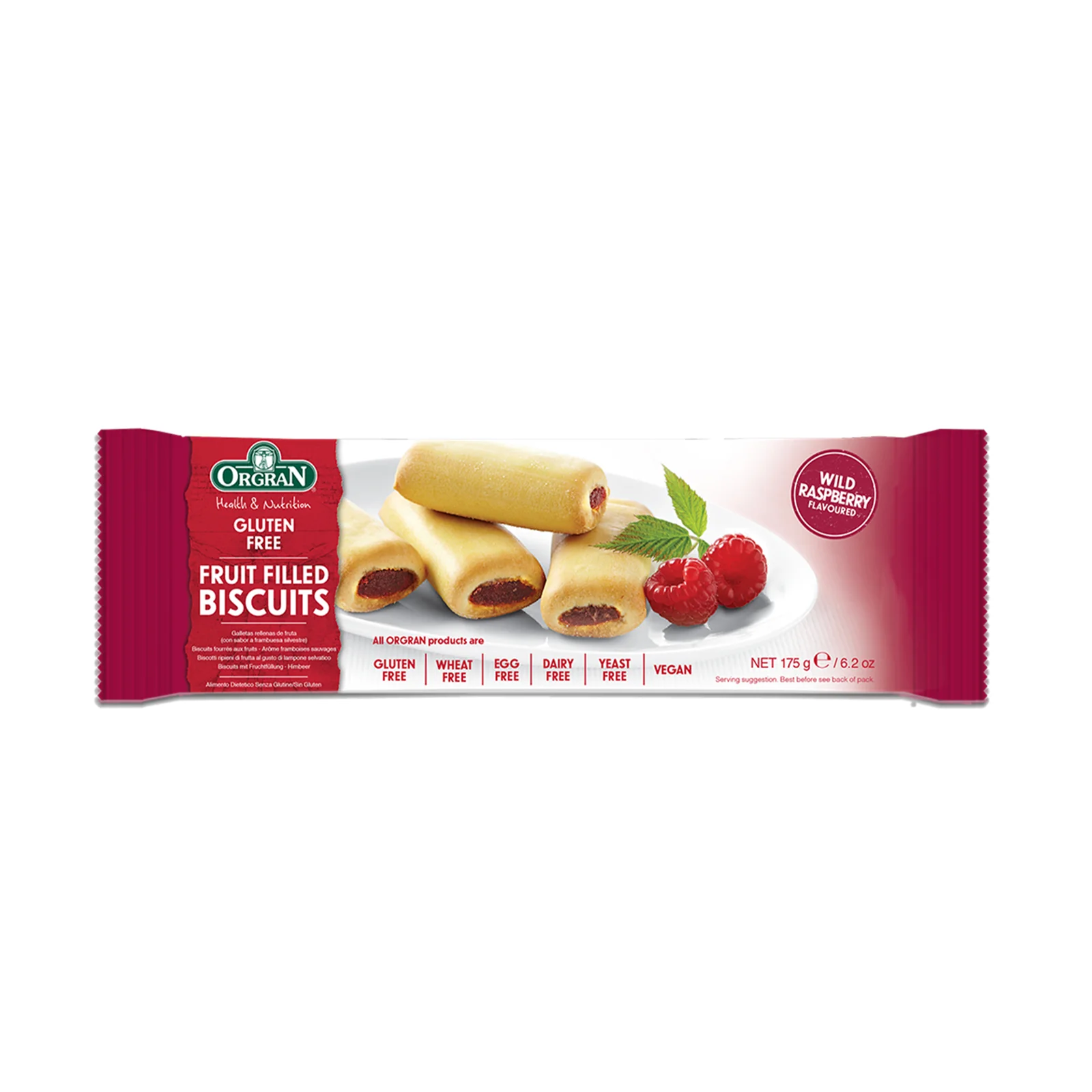 Orgran Wild Raspberry Fruit Filled Cookies 175g - Image 2