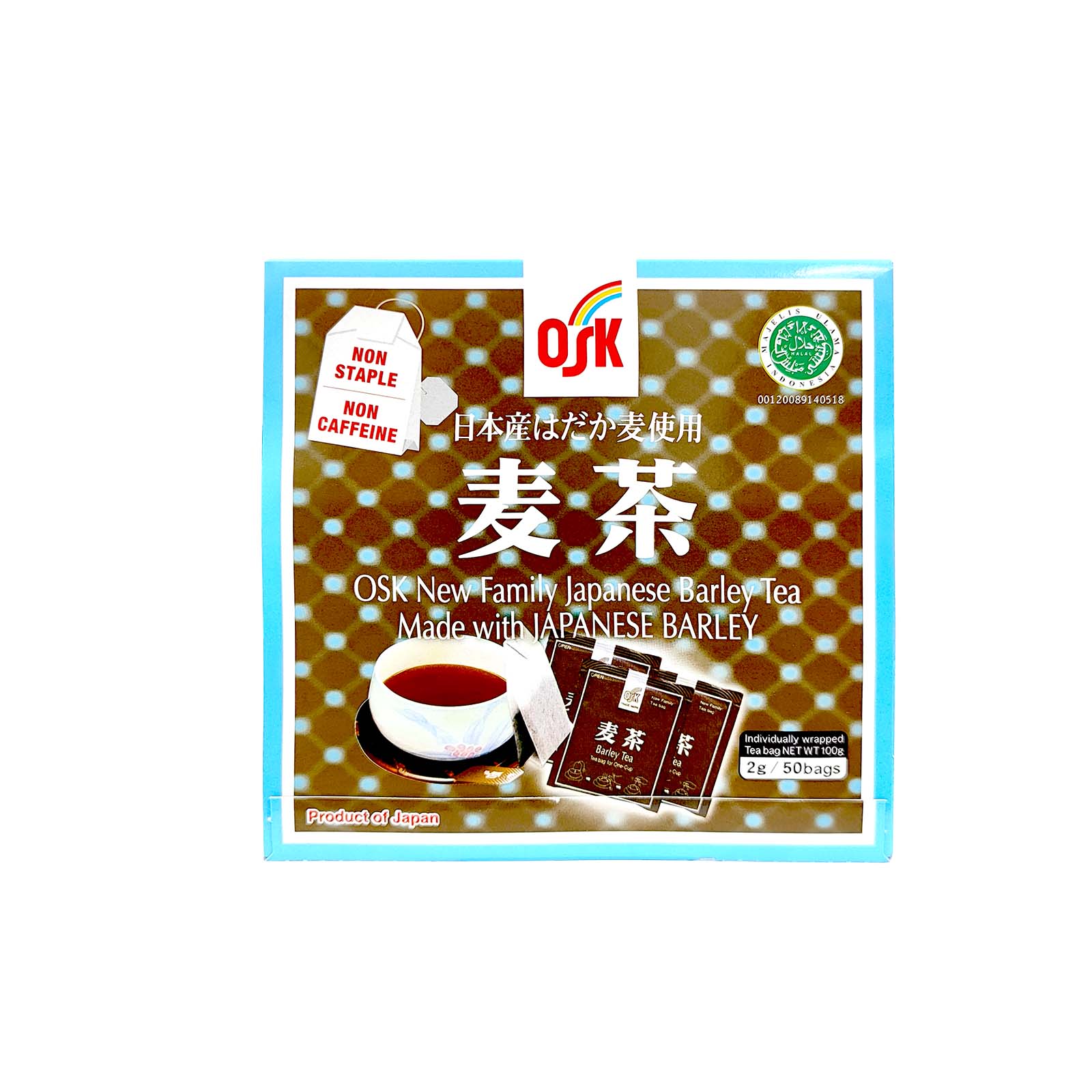 OSK Roasted Barley Tea Bags 50pcs/pack - Image 2
