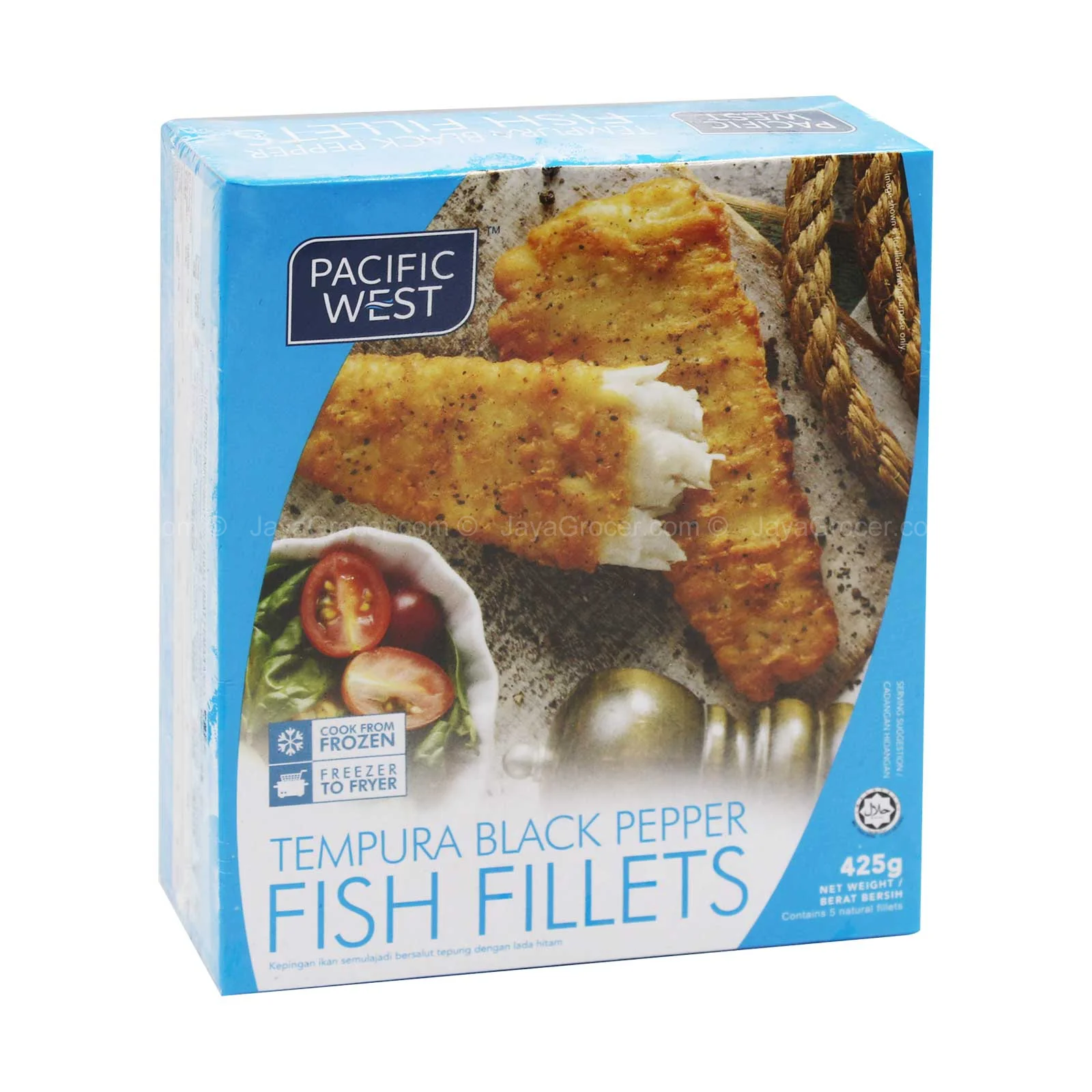Pacific West Tempura Black Pepper Fish Fillets 425g - Image 2