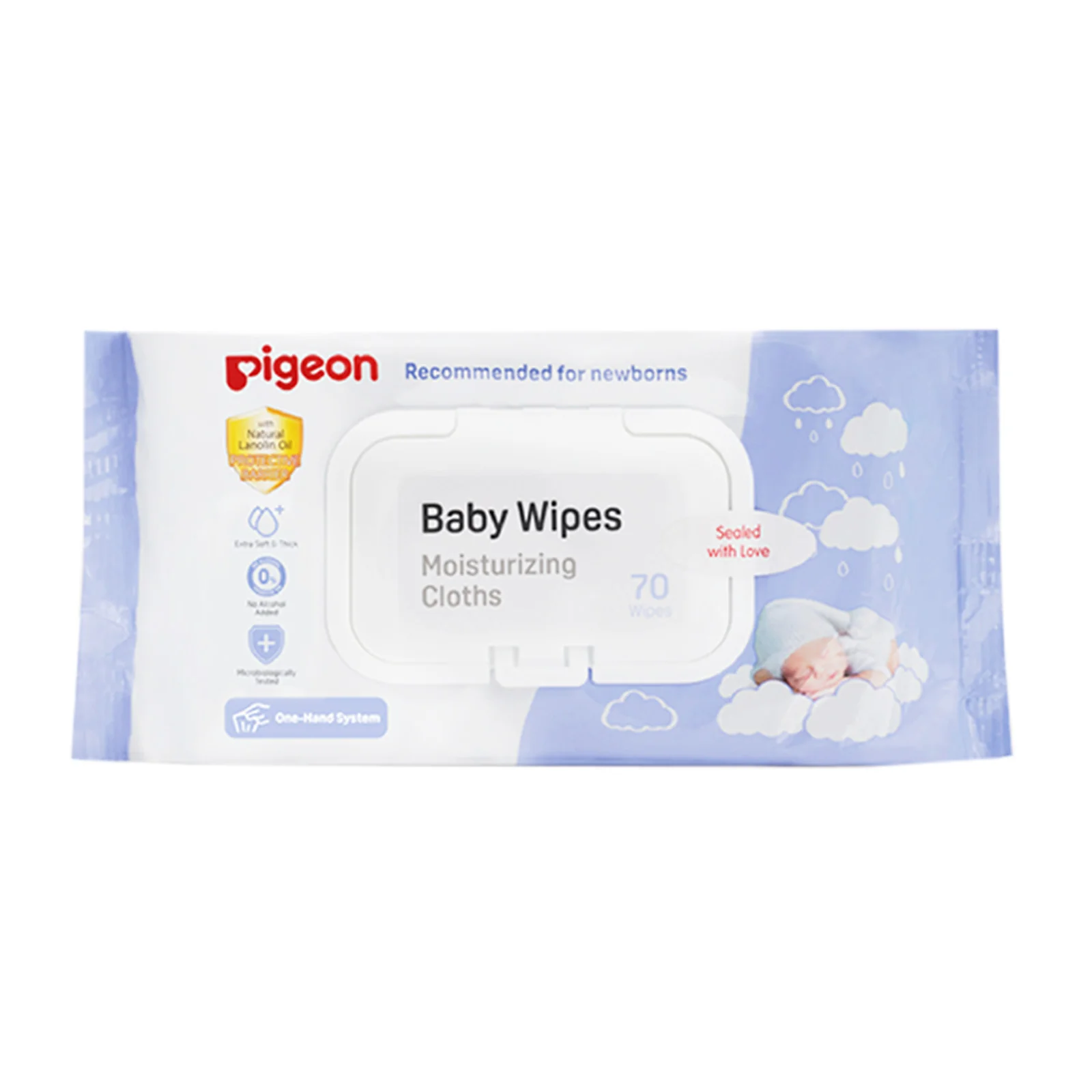 Pigeon Baby Moisturizing Wipes 70pcs/pack