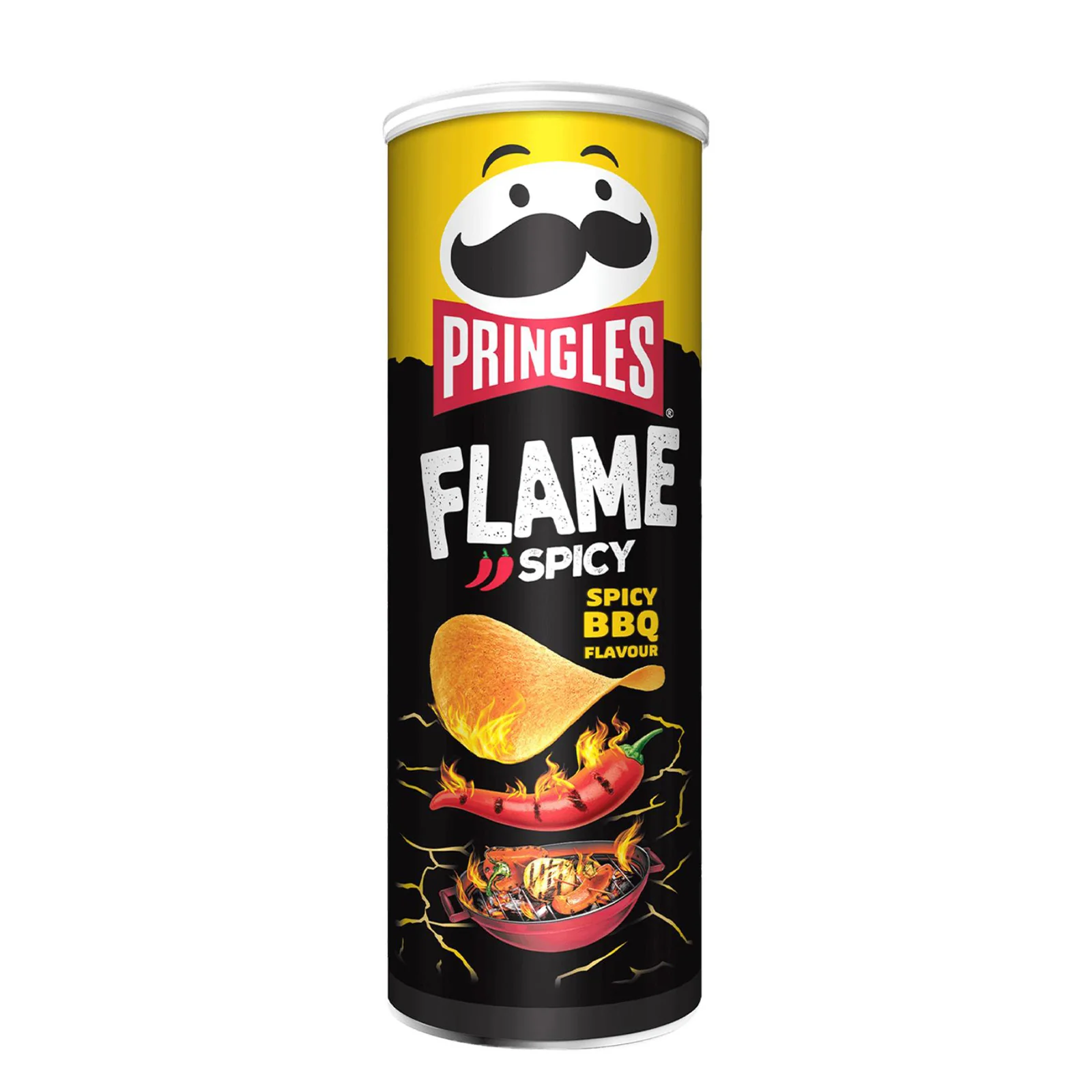 Pringles Flame Spicy Bbq (Belgium) 160g - Image 2