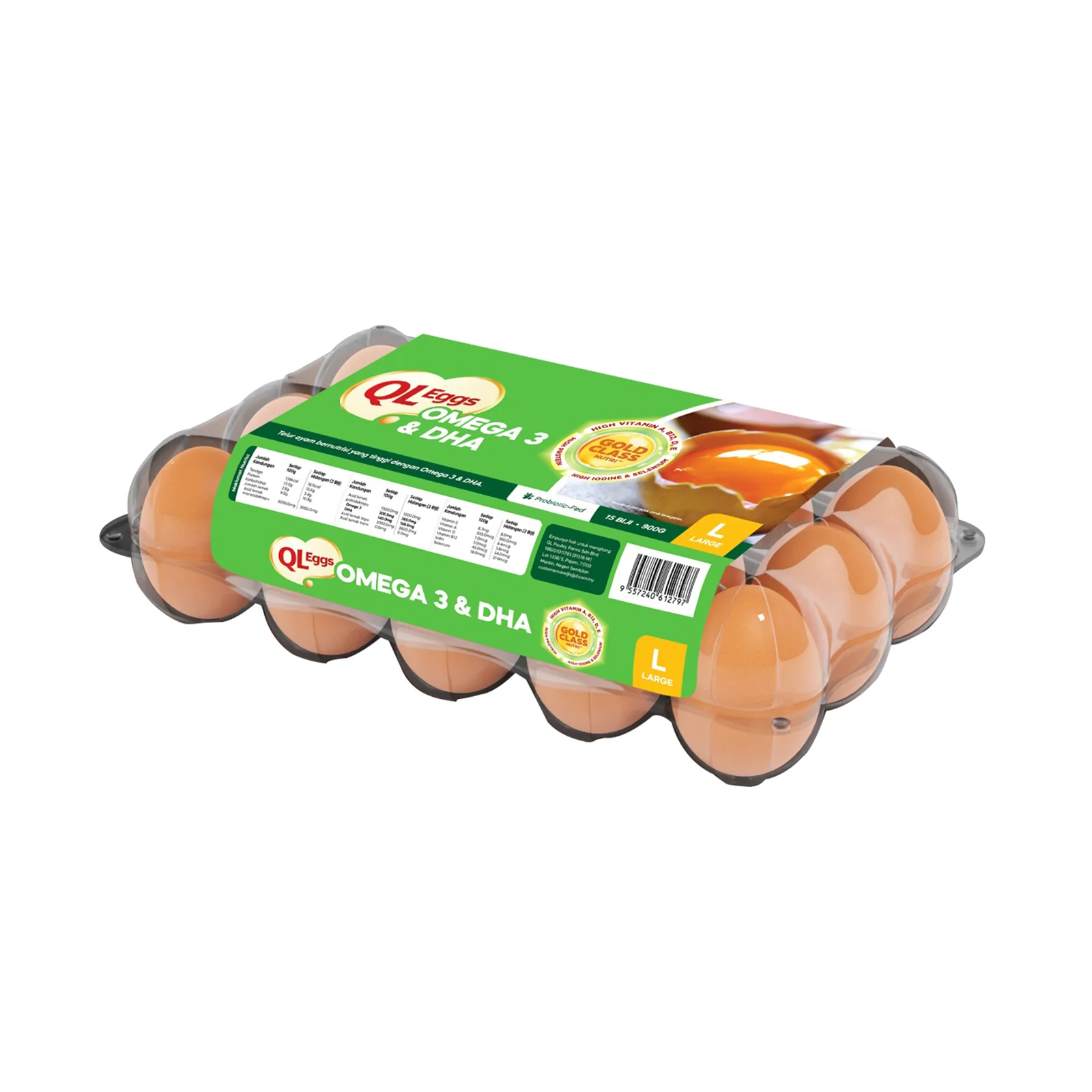 QL Omega Eggs with Omega 3 and DHA (Large) 15pcs/pack - Image 2