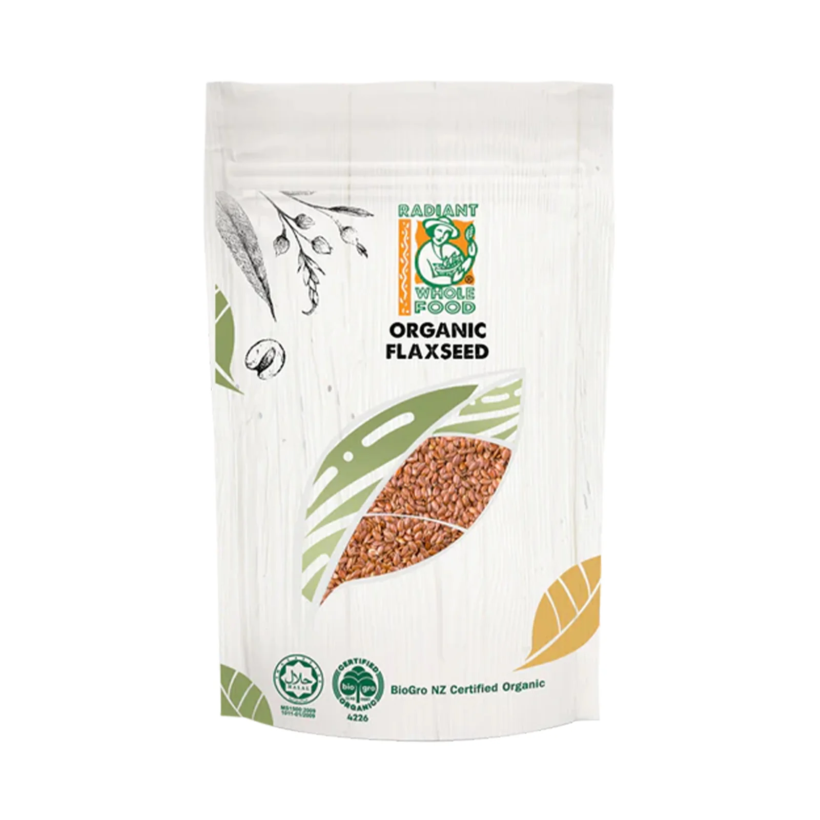 Radiant Whole Food Organic Flaxseed 500g - Image 2