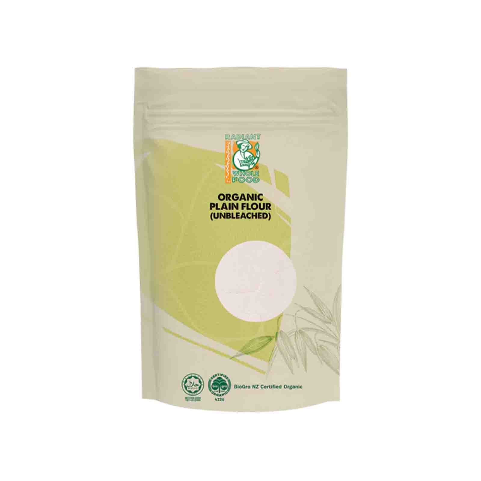 Radiant Whole Food Organic Unbleached Plain Flour 1kg - Image 2