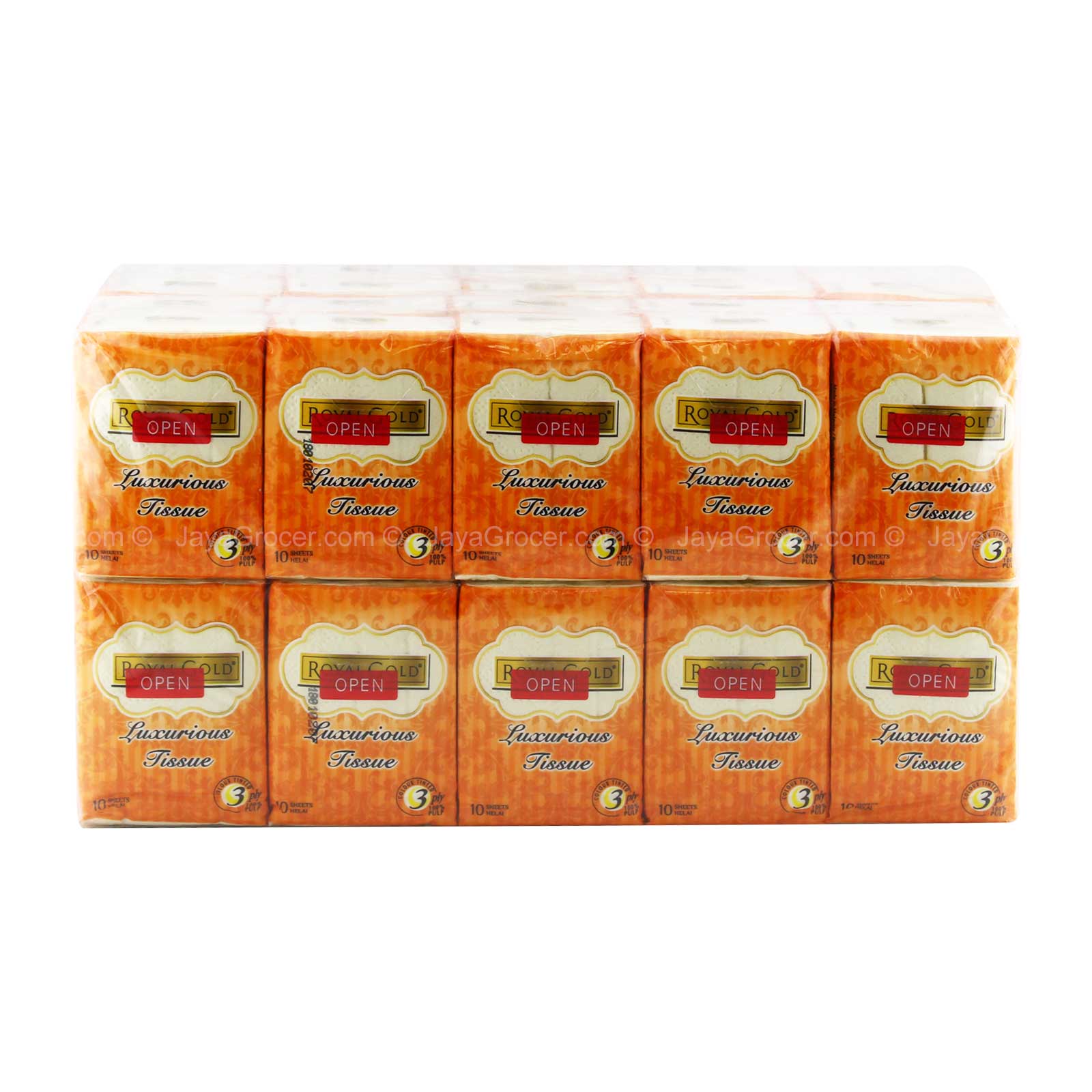 Royal Gold 3ply Hanky Pack 8pcs x 10 - Image 2
