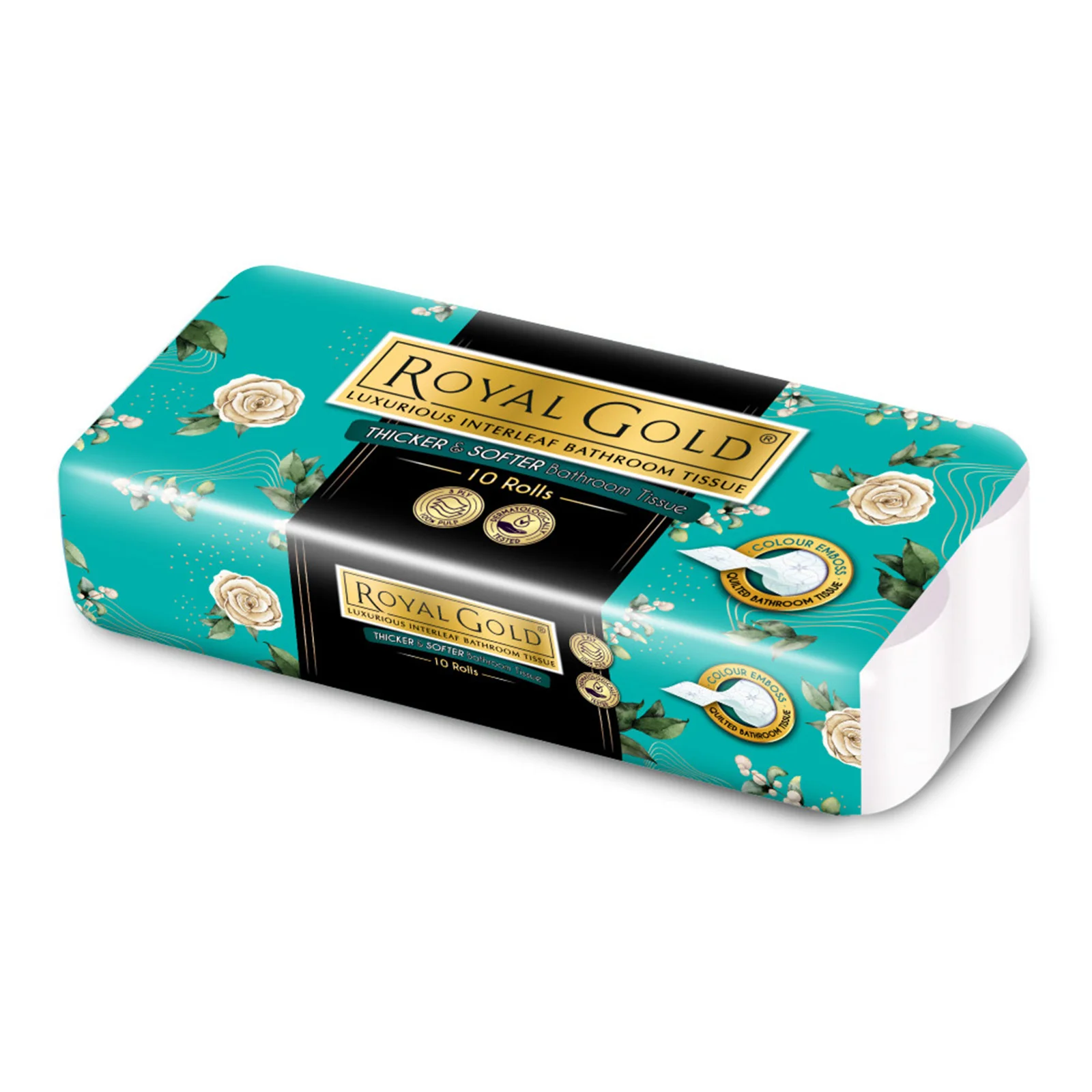 Royal Gold Luxurious Interleaf Bathroom Tissues 200pcs x 10 - Image 2