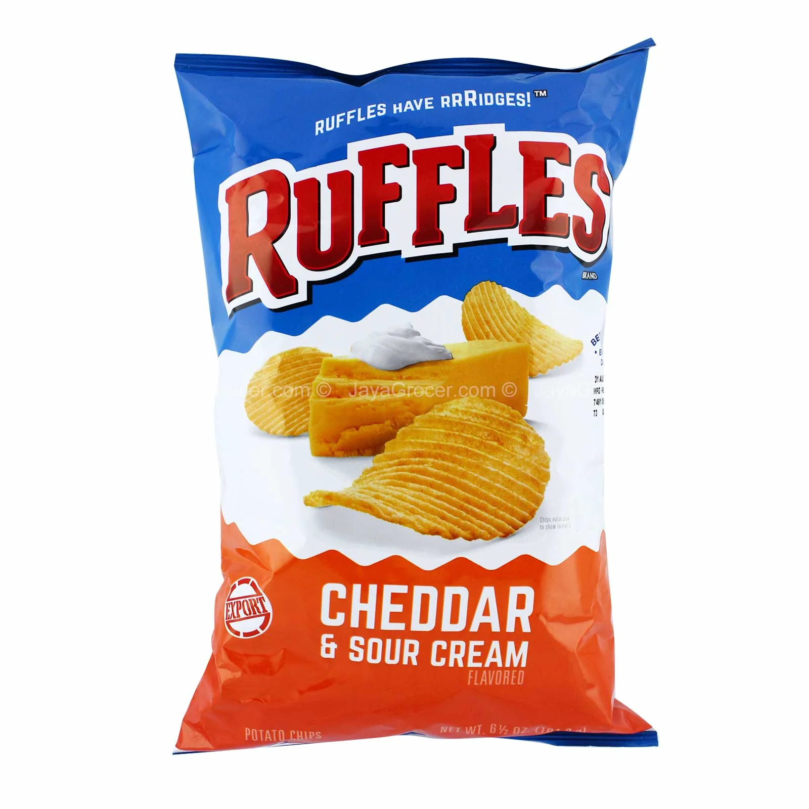 Ruffles Cheddar & Sour Cream Flavoured Potato Chips 184g - Image 2