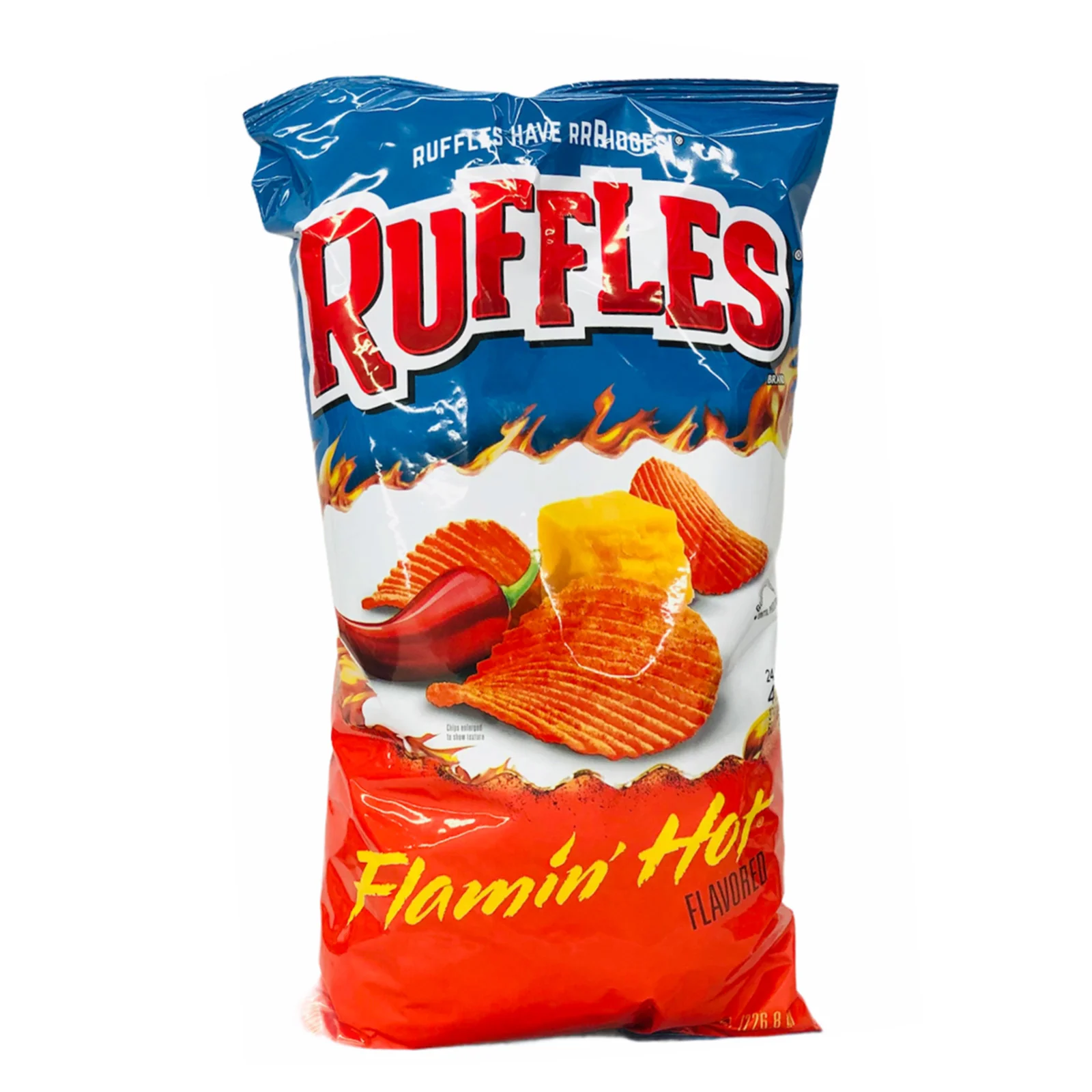 Ruffles Flamin Hot Potato Chips (USA) 184g - Image 2