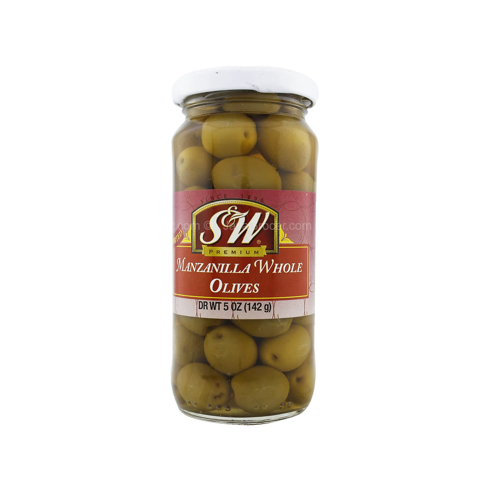 S&W Manzanilla Whole Olives 142g